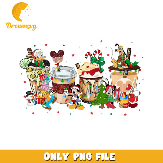 Disney characters christmas png disney png, mickey friends png
