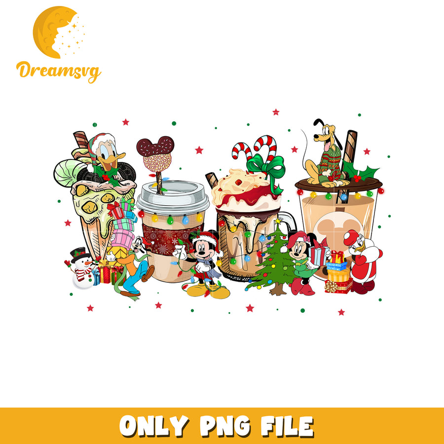 Disney characters christmas png disney png, mickey friends png