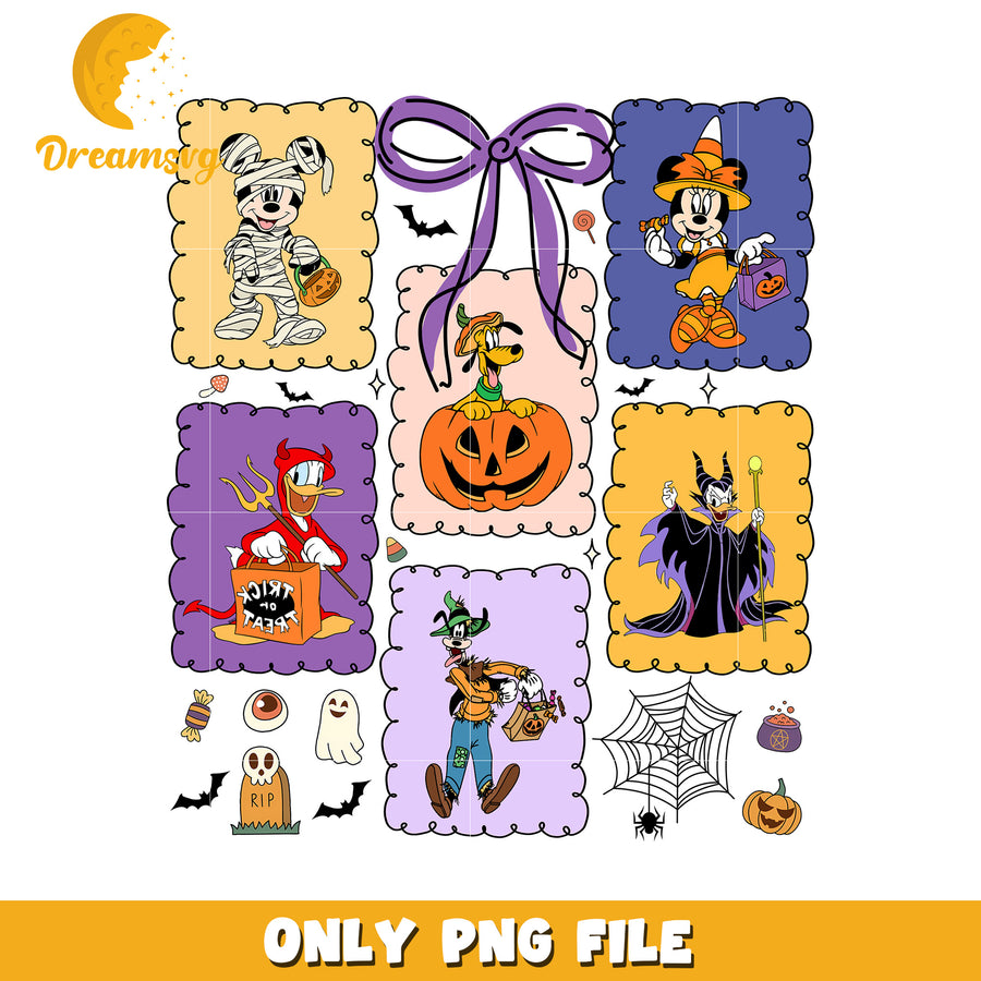 Disney characters villains png, halloween cartoon png, halloween characters png