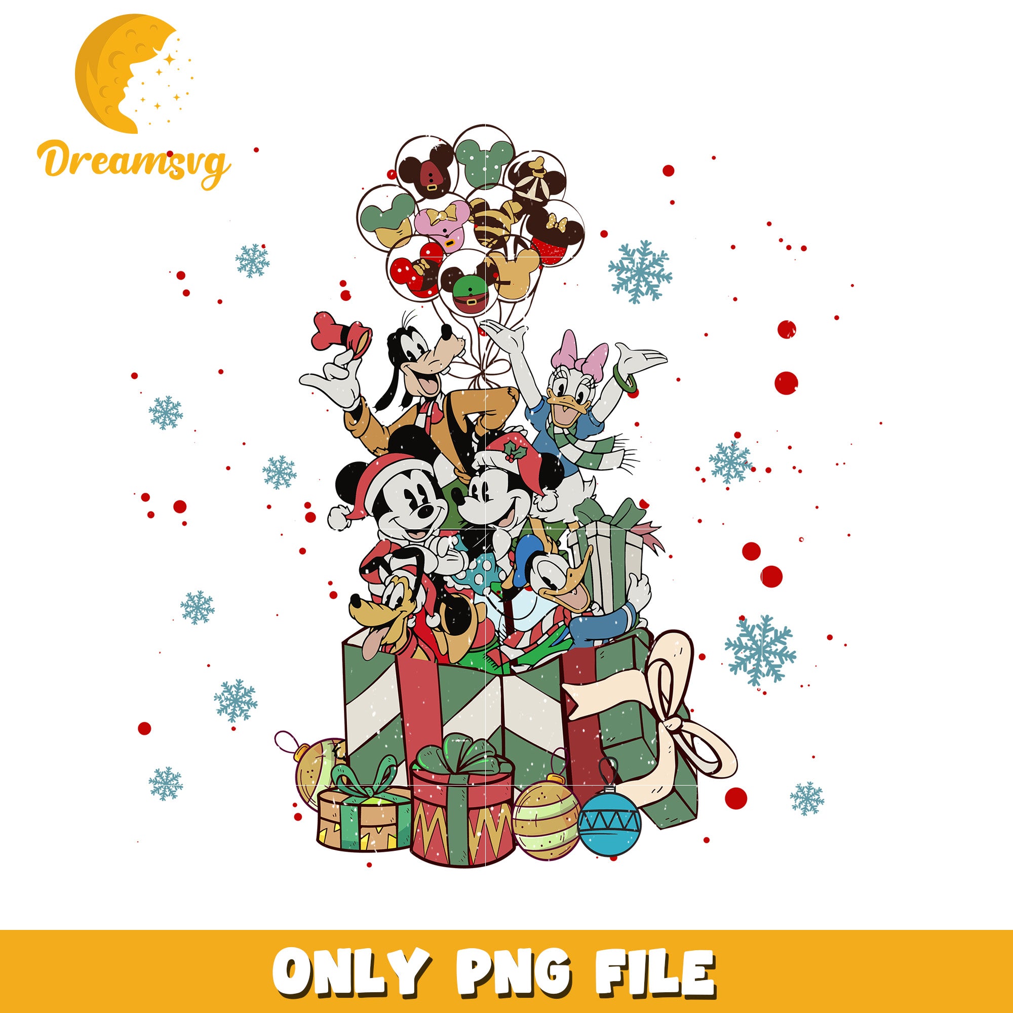 Disney christmas gifbox png, disney cozy png, holiday glow png