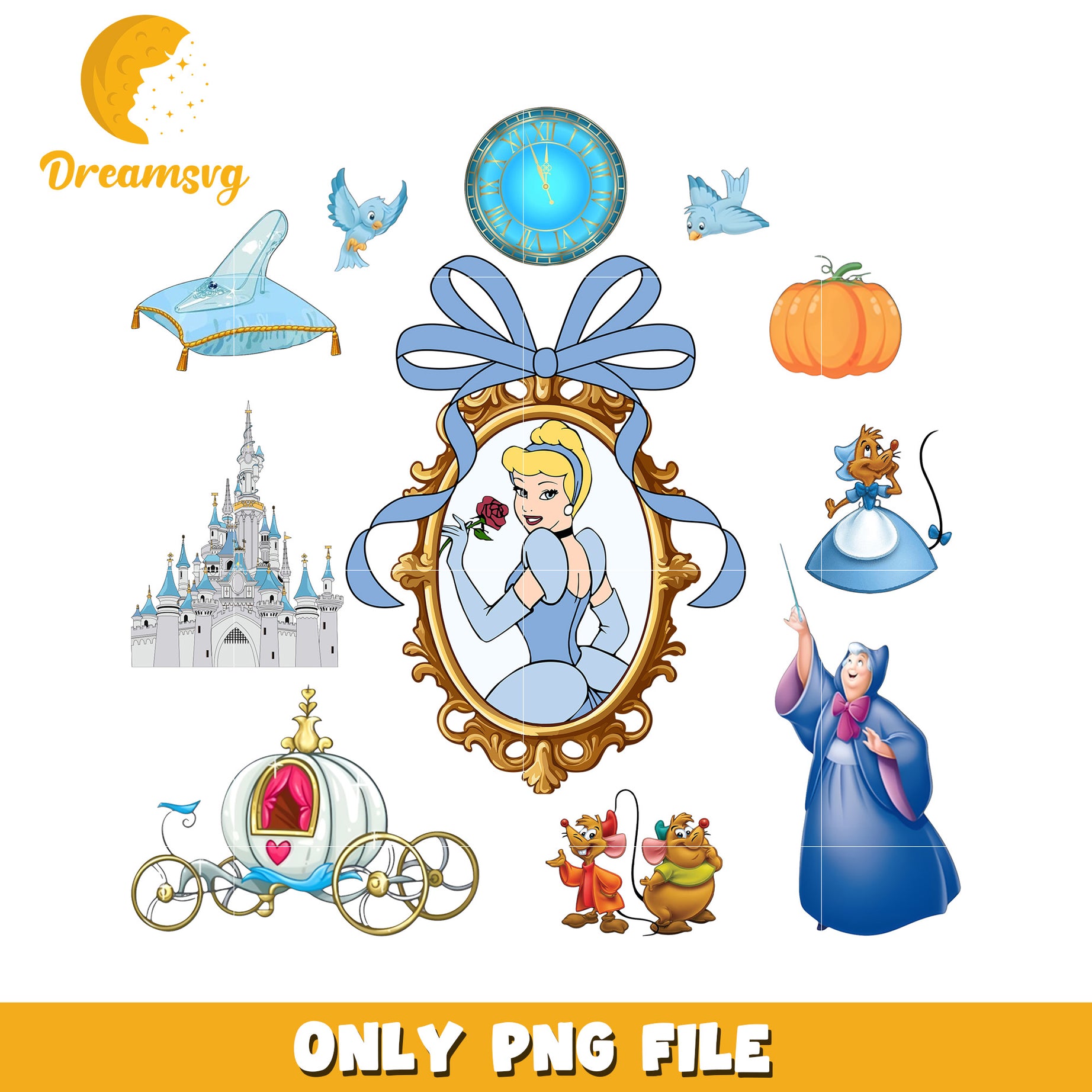 Disney cinderella characters design png, cinderella pincess png, disney movie png