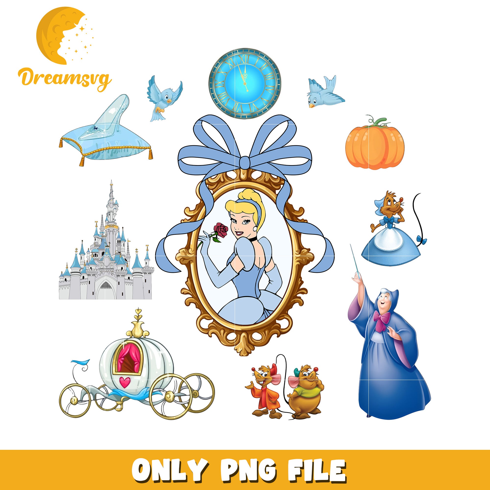 Disney cinderella characters design png, cinderella pincess png, disney movie png