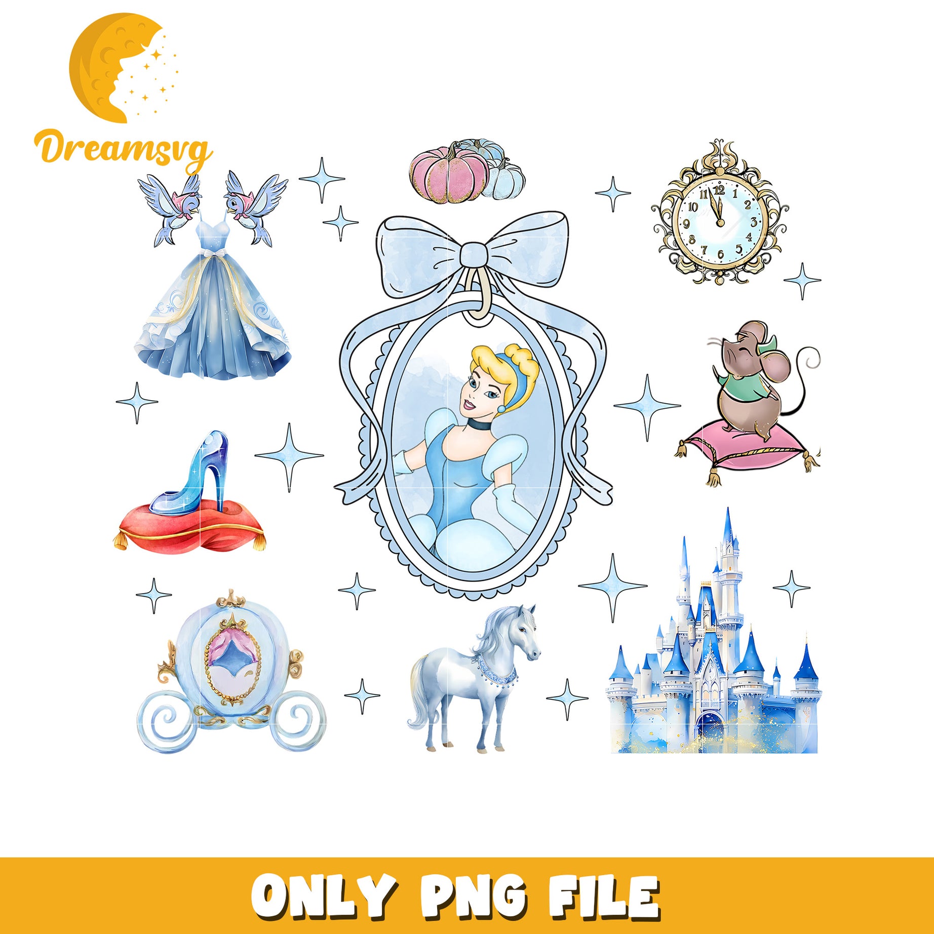 Disney cinderella movie picture frame design png, cinderella pincess png, disney movie png
