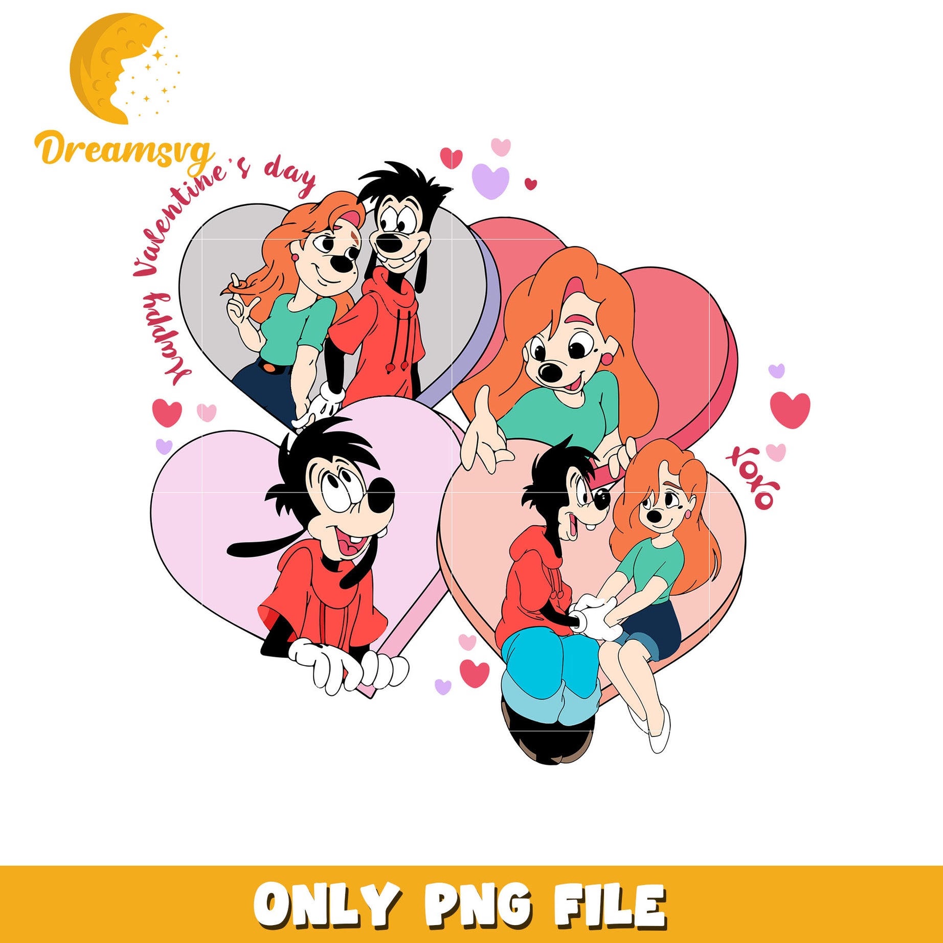 Disney couple happy valentine's day png, disney png, valentine png