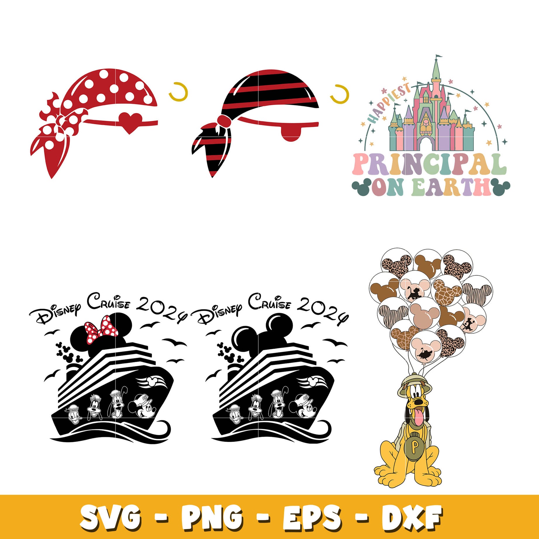 Mickey happiest principal on earth svg bundle, Disney mickey svg, Disney svg