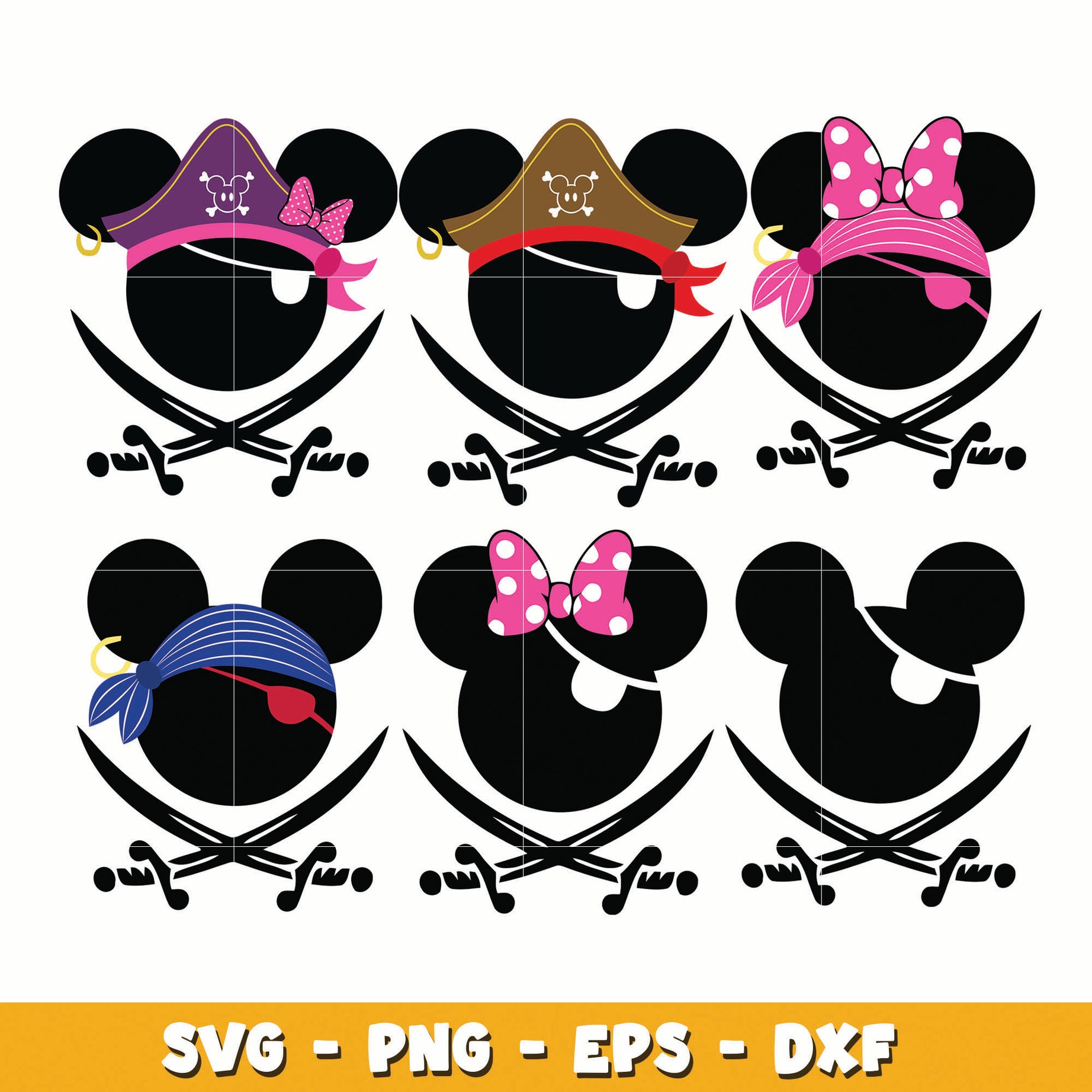 Mickey mouse head priates svg bundle, Disney priates svg, Disney svg