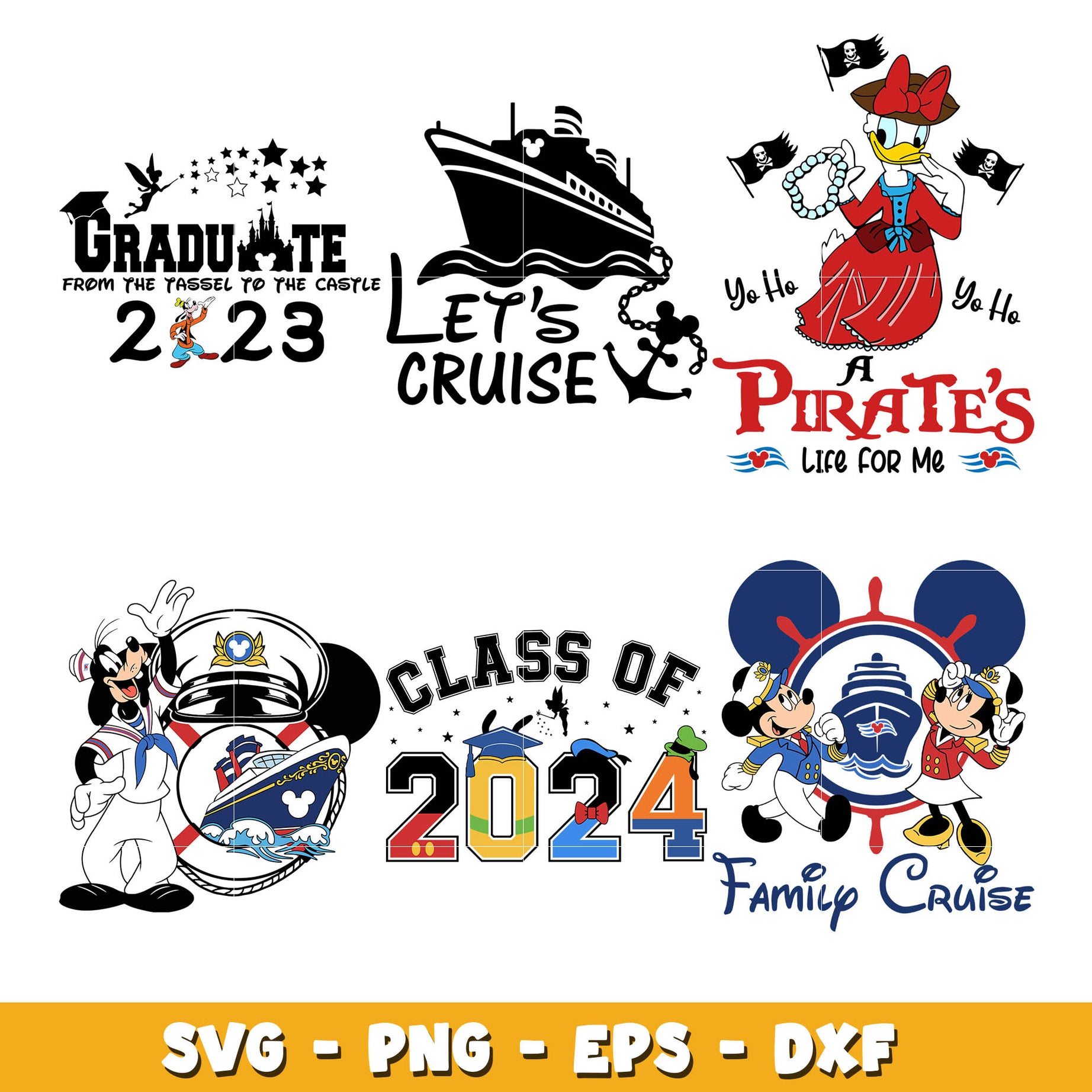 Mickey mouse let's cruise svg bundle, Disney cruise svg, Disney svg