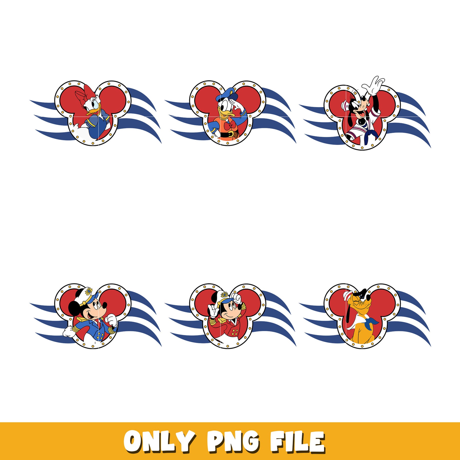 Mouse and friends Flag head bundle png, Disney cartoon png, Digital download 