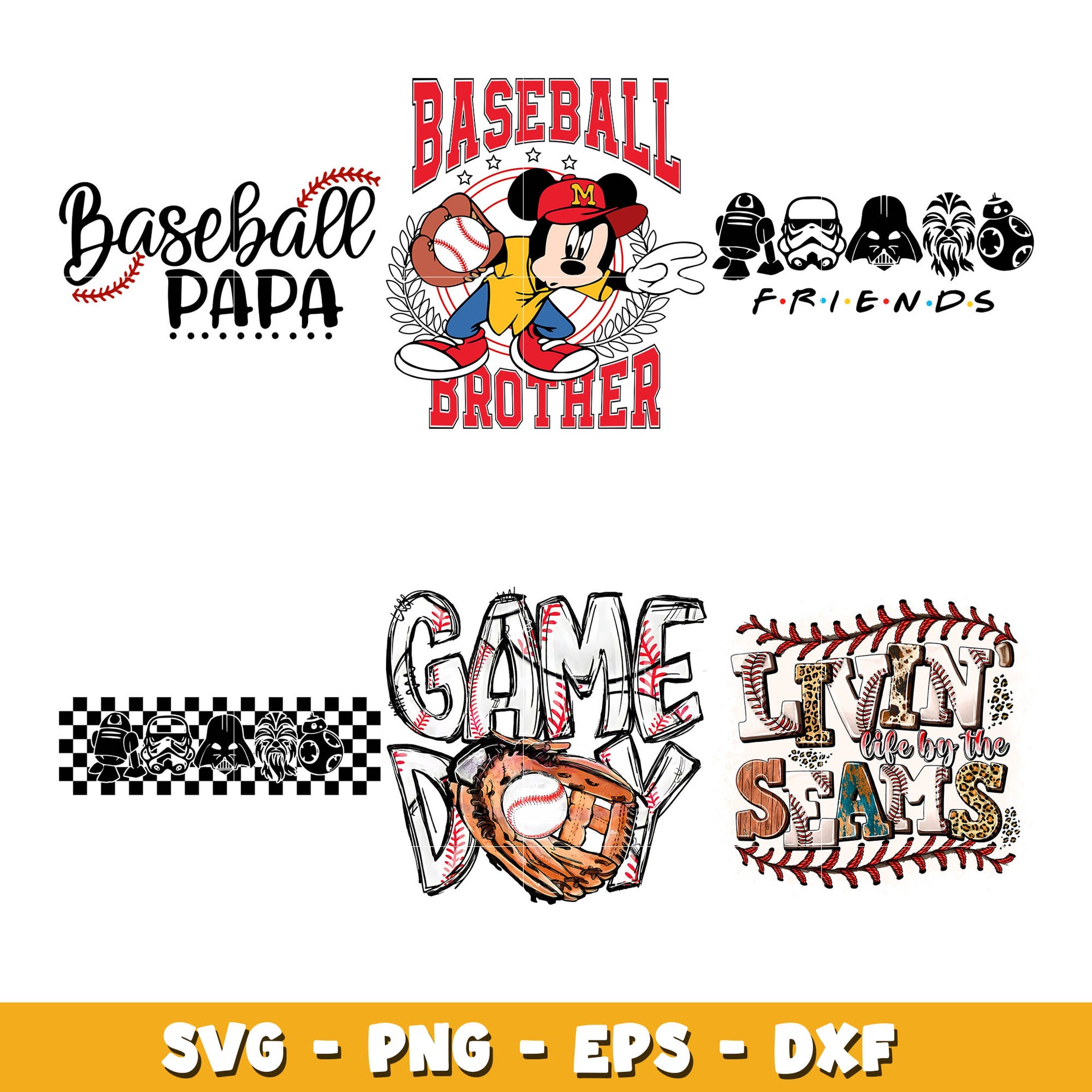 Disney mickey baseball svg bundle, Disney baseball svg, Disney svg