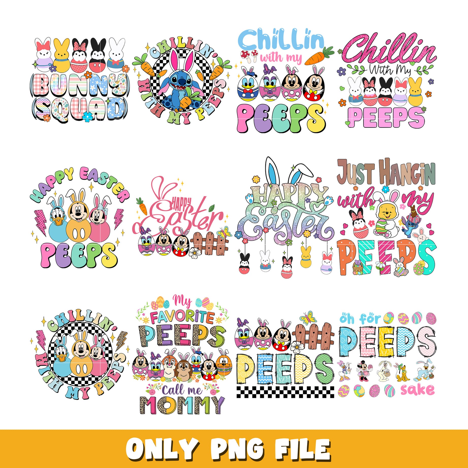 Disney easter  bundle png, Disney cartoon png, Digital download 