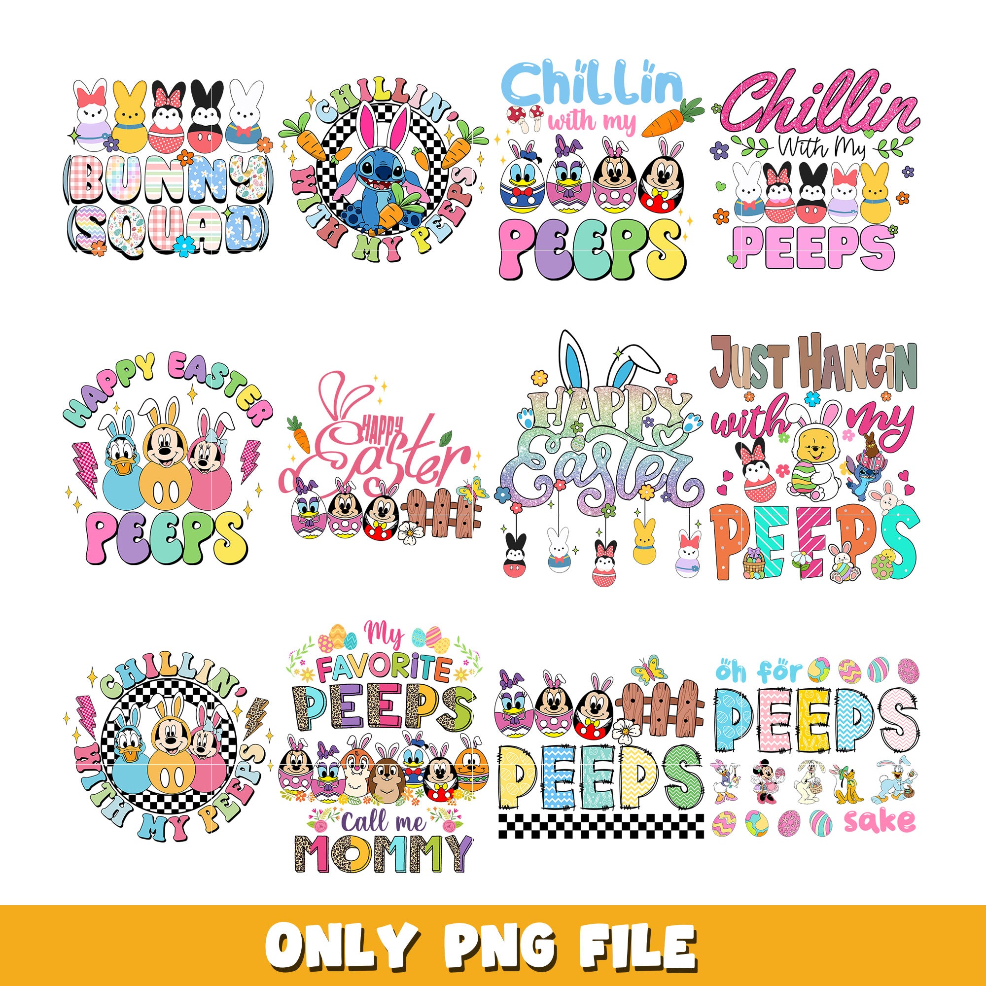 Disney easter  bundle png, Disney cartoon png, Digital download 