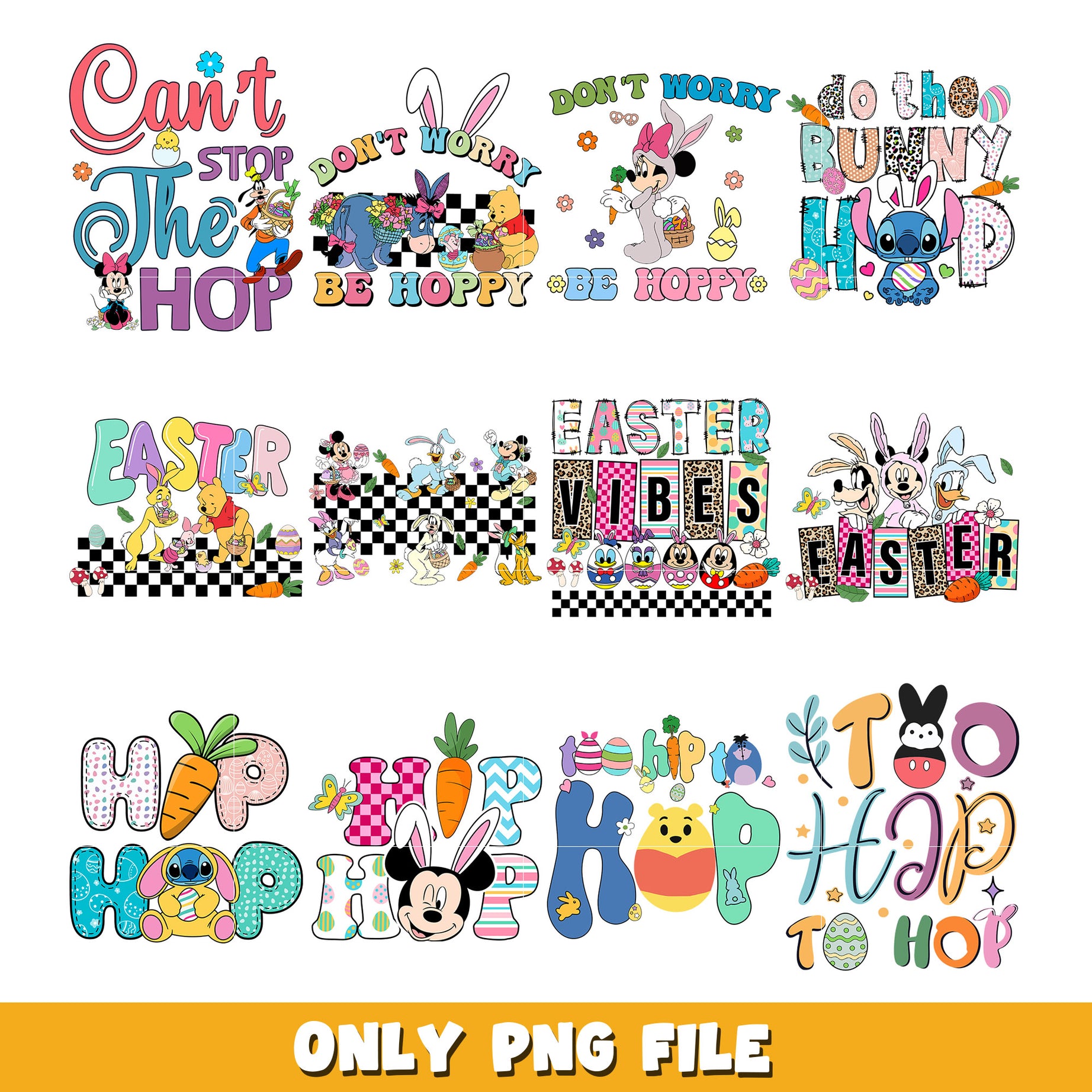 Disney friends easter  bundle png, Disney cartoon png, Digital download 