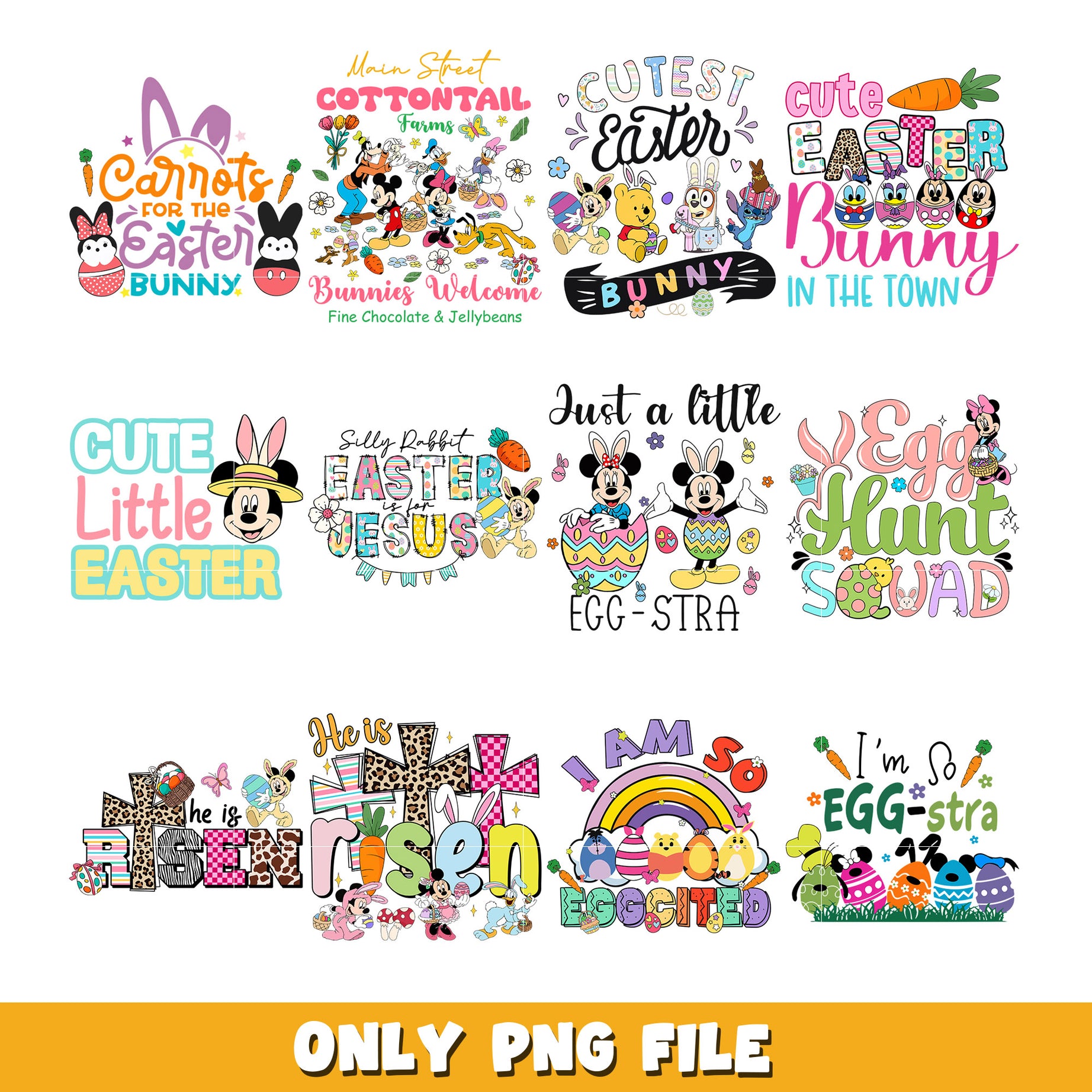 Easter  bundle png, Disney cartoon png, Digital download 