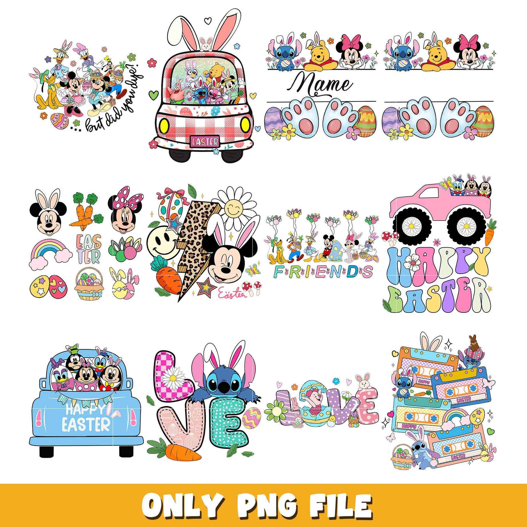 Disney mickey friends png bundle, Disney mickey png, Disney png