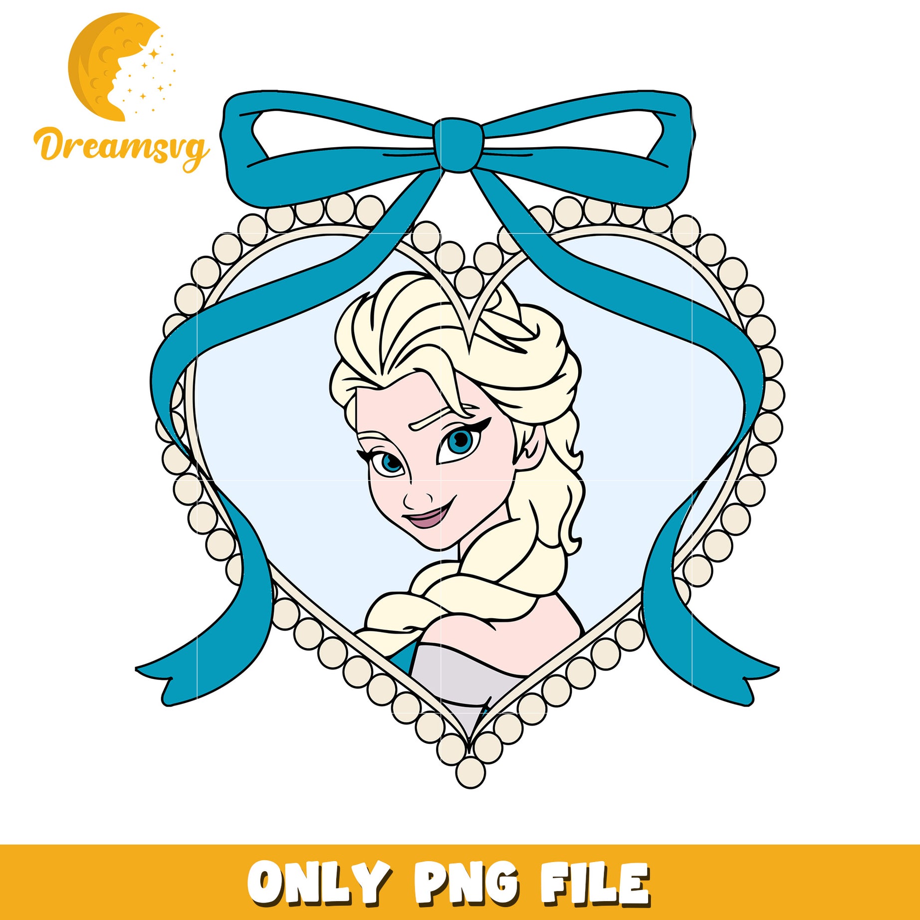 Disney elsa picture frame bowtie design png, disney characters png, disney princess png