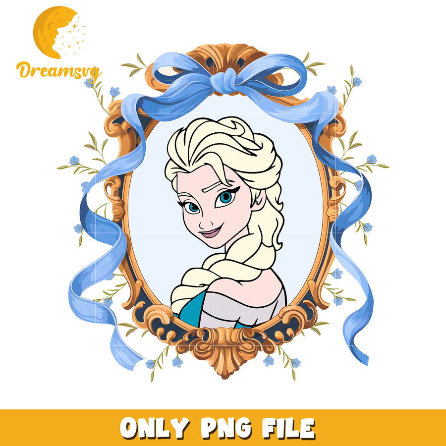 Disney elsa princess mirror coquette bow png, disney princess png, disney cartoon png