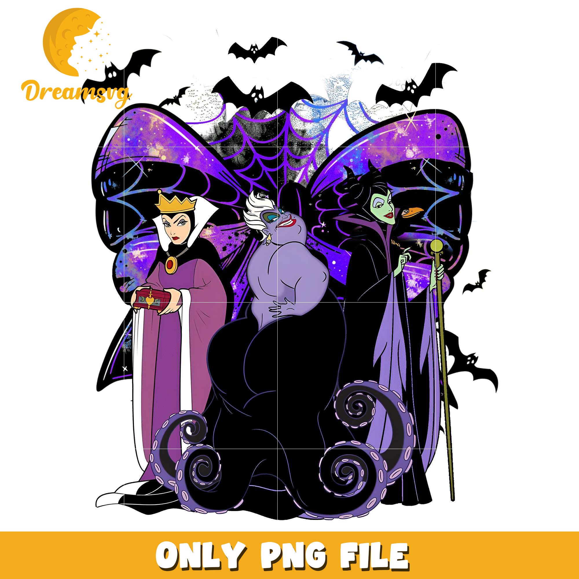 Disney famous villains png, halloween eve​​ png, halloween ends​ png