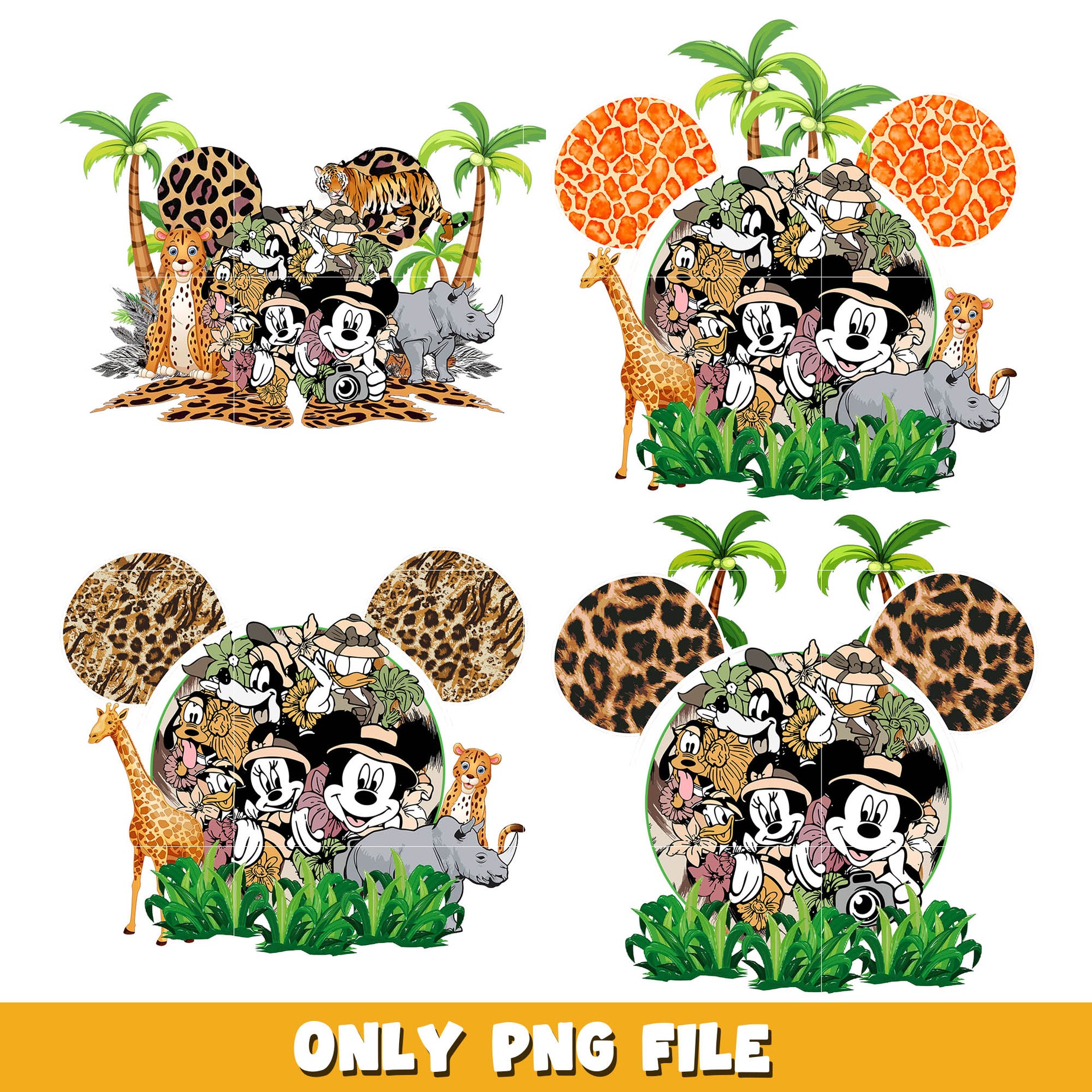 Mickey minnie animal kingdom png bundle, Disney animal kingdom png, Disney png