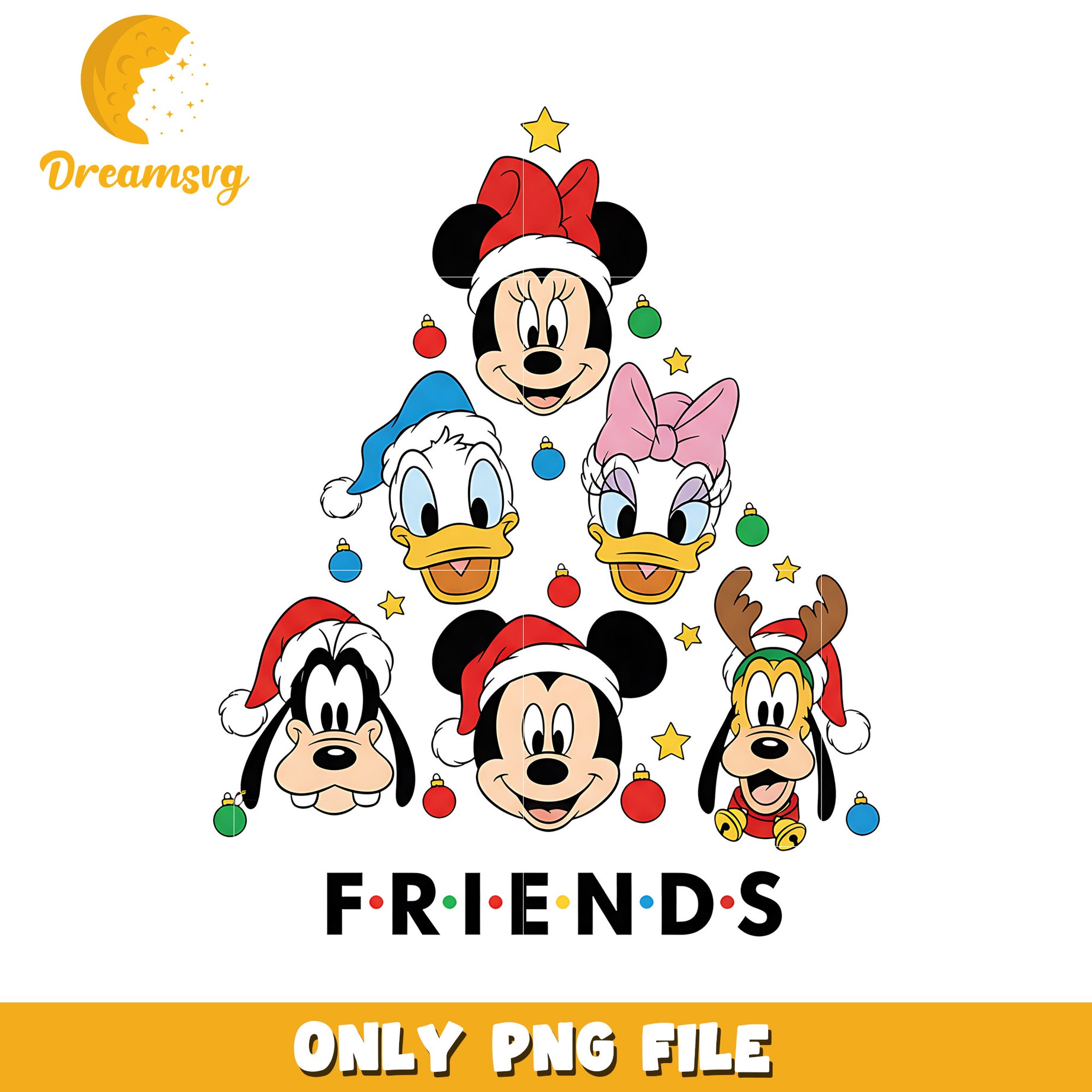 Disney friends png, christmas​​​ season png, disney png