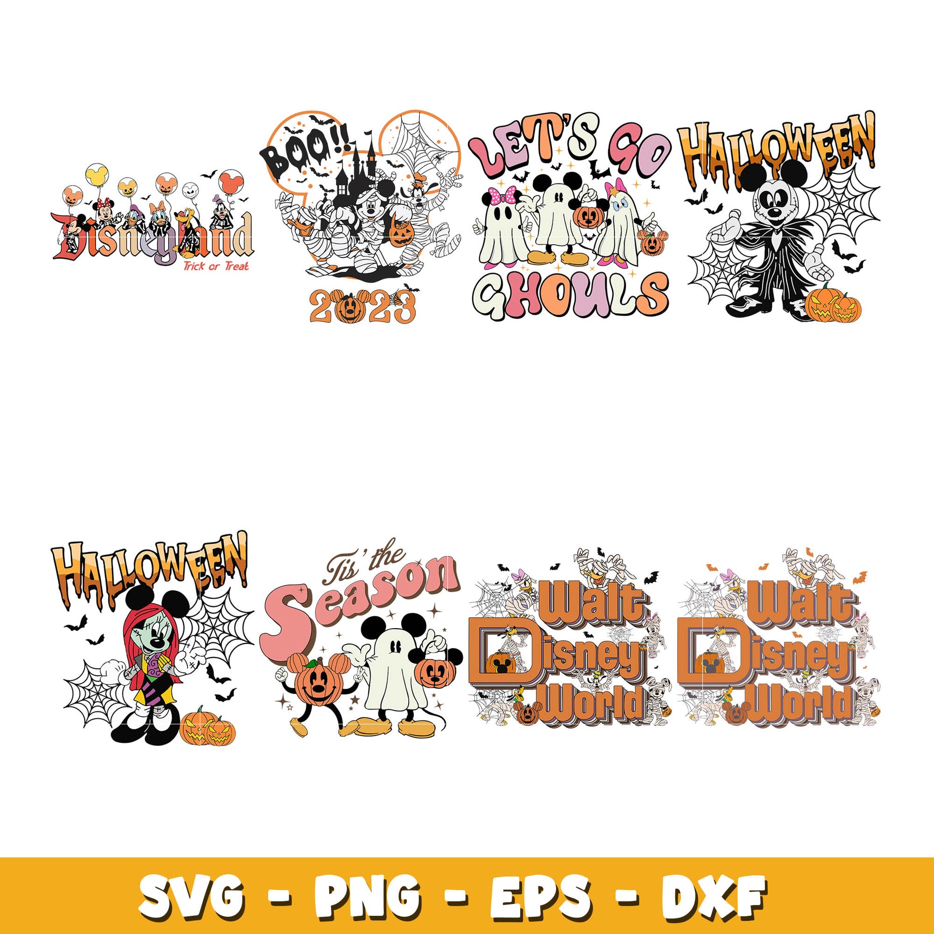 Disney mickey tis the season svg bundle, Disney halloween svg, Disney svg