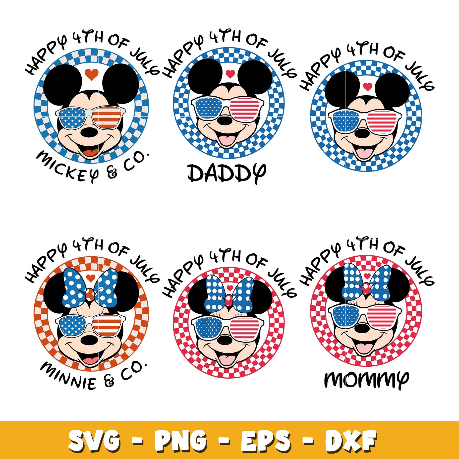 Disney mickey happy 4th of july svg bundle, 4th of july svg, Disney svg