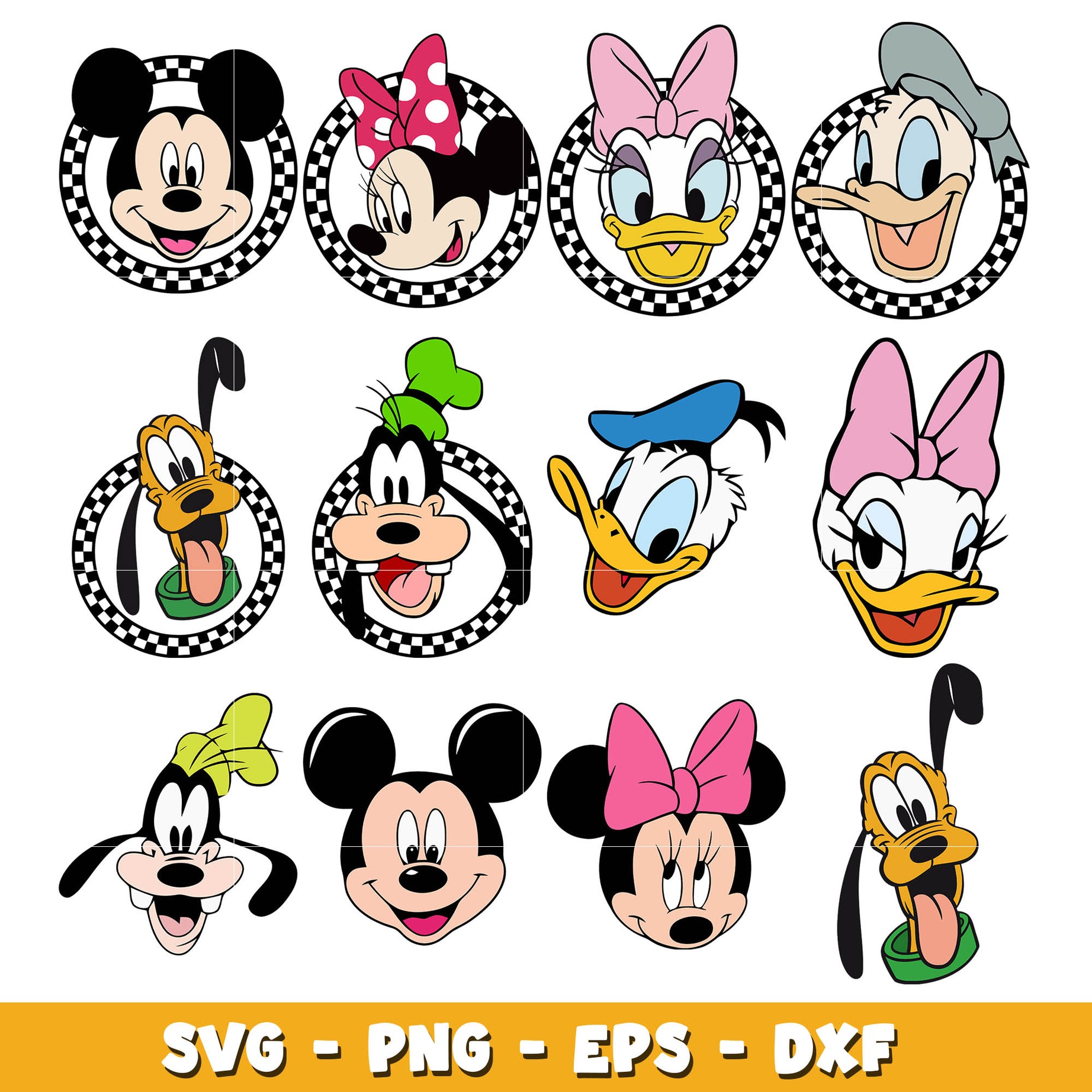 Disney mickey friends circle svg bundle, Disney mickey svg, Disney svg