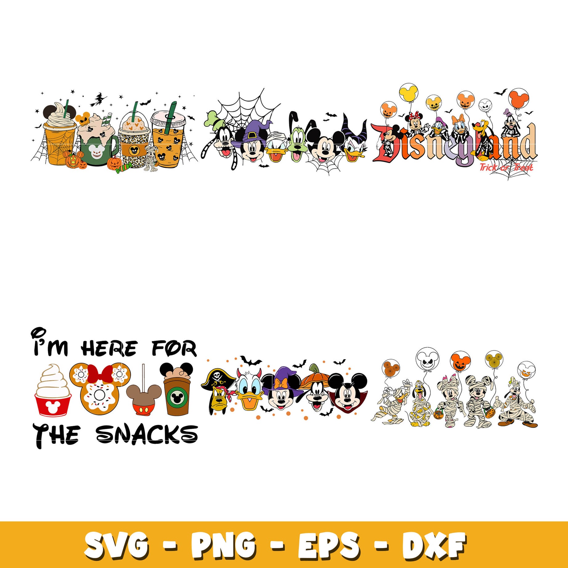 Disney mickey friends halloween svg bundle, Disney halloween svg, Disney svg