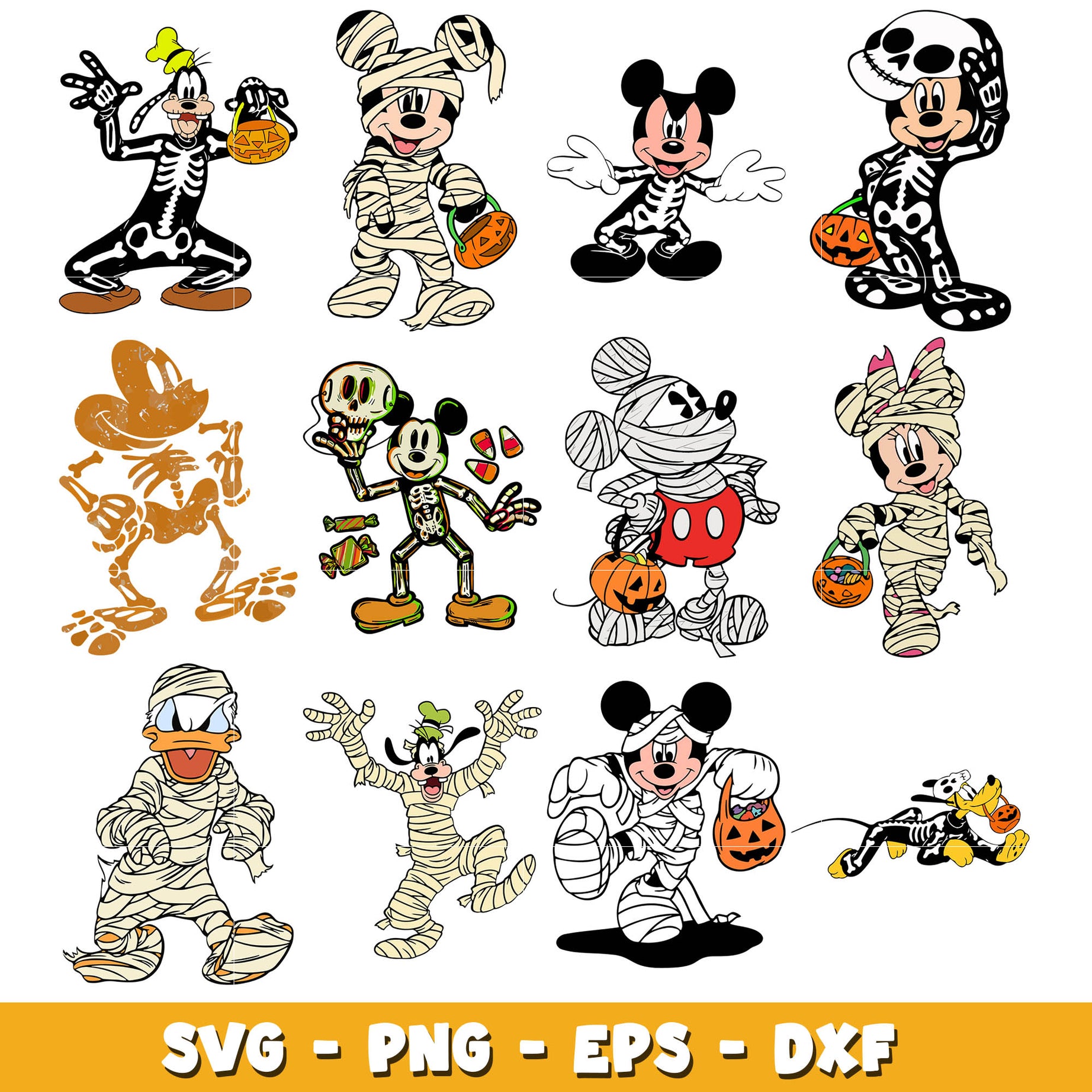 Disney mickey mouse halloween svg bundle, Disney halloween svg, Disney svg