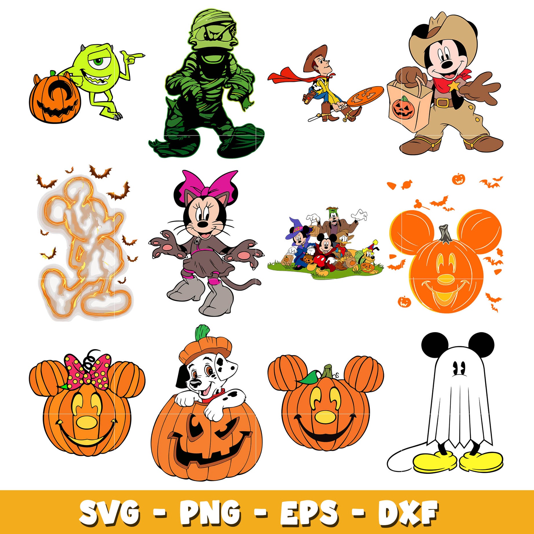 Disney mickey halloween friends svg bundle, Disney halloween svg, Disney svg