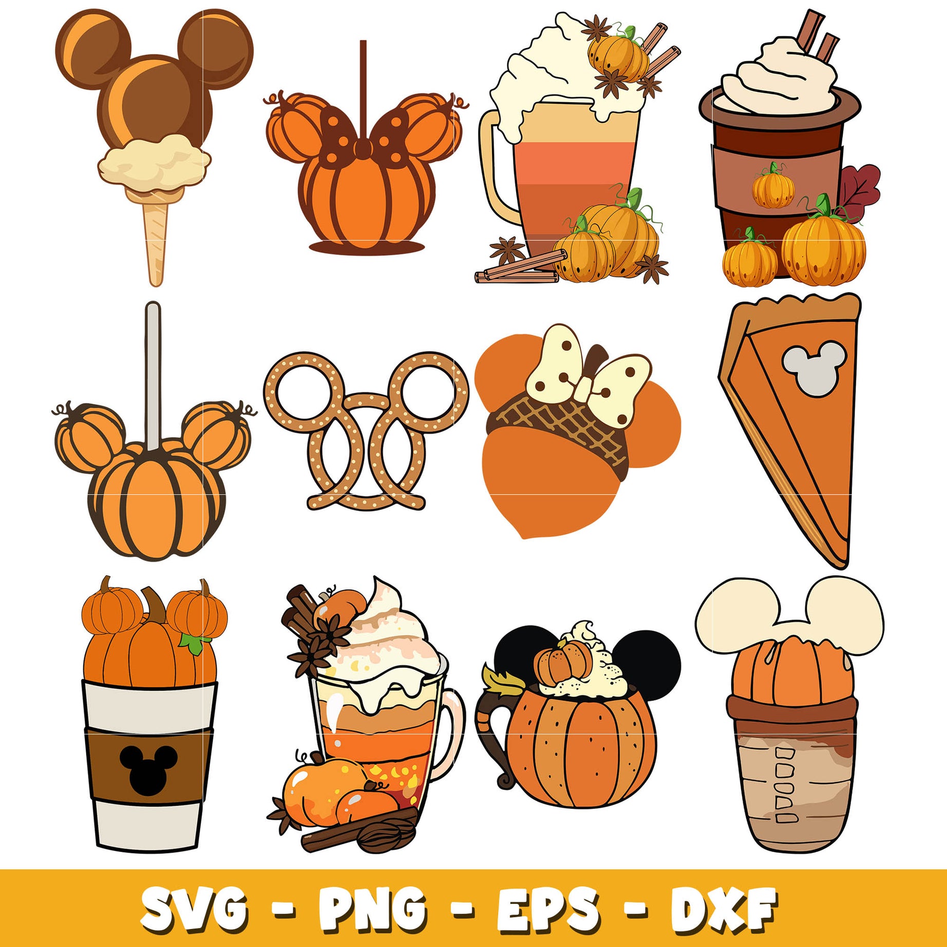 Disney mickey halloween snack svg bundle, Disney halloween svg, Disney svg