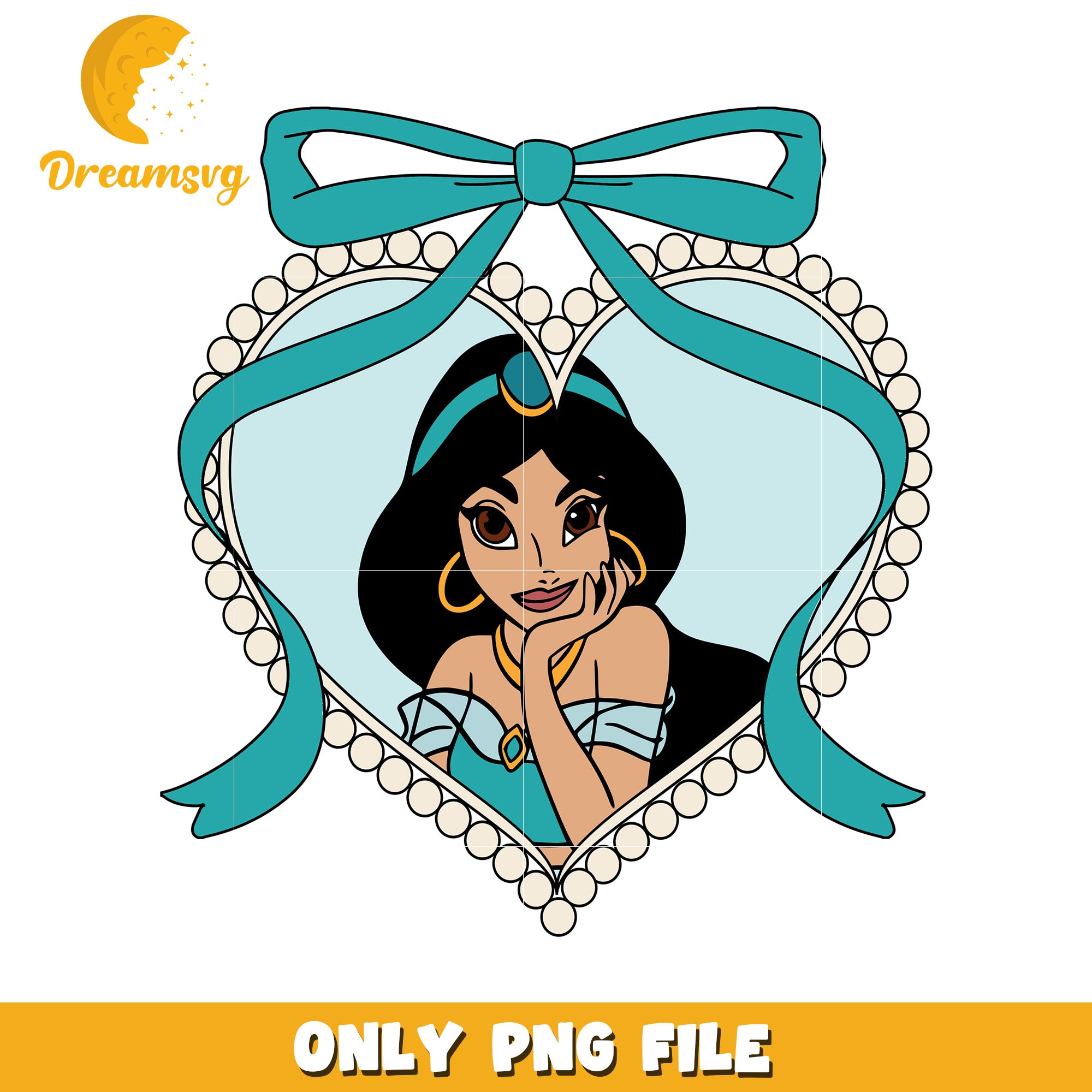 Disney jasmine picture frame bowtie design png, disney characters png, disney princess png