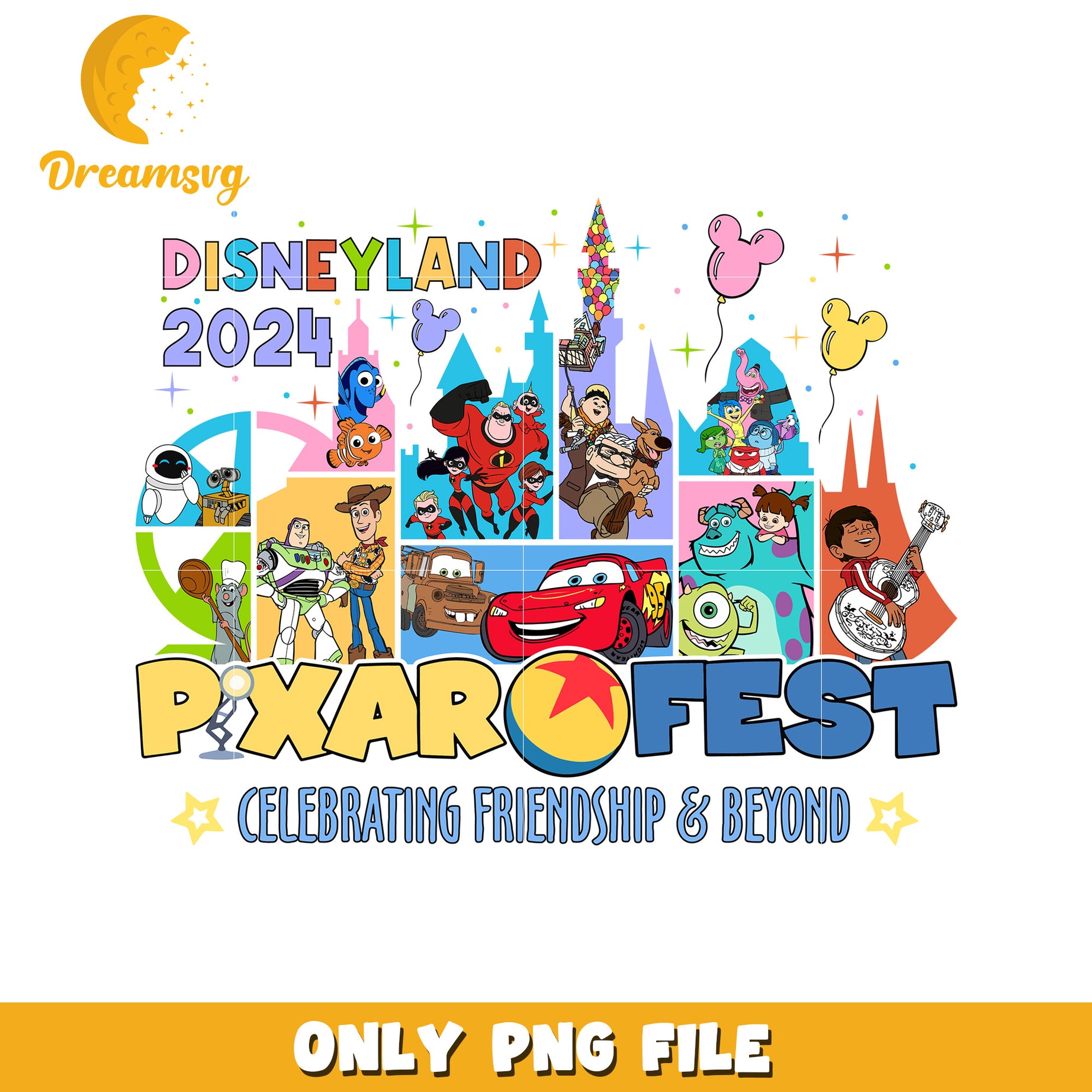 Disneyland Pixar Fest 2024 PNG