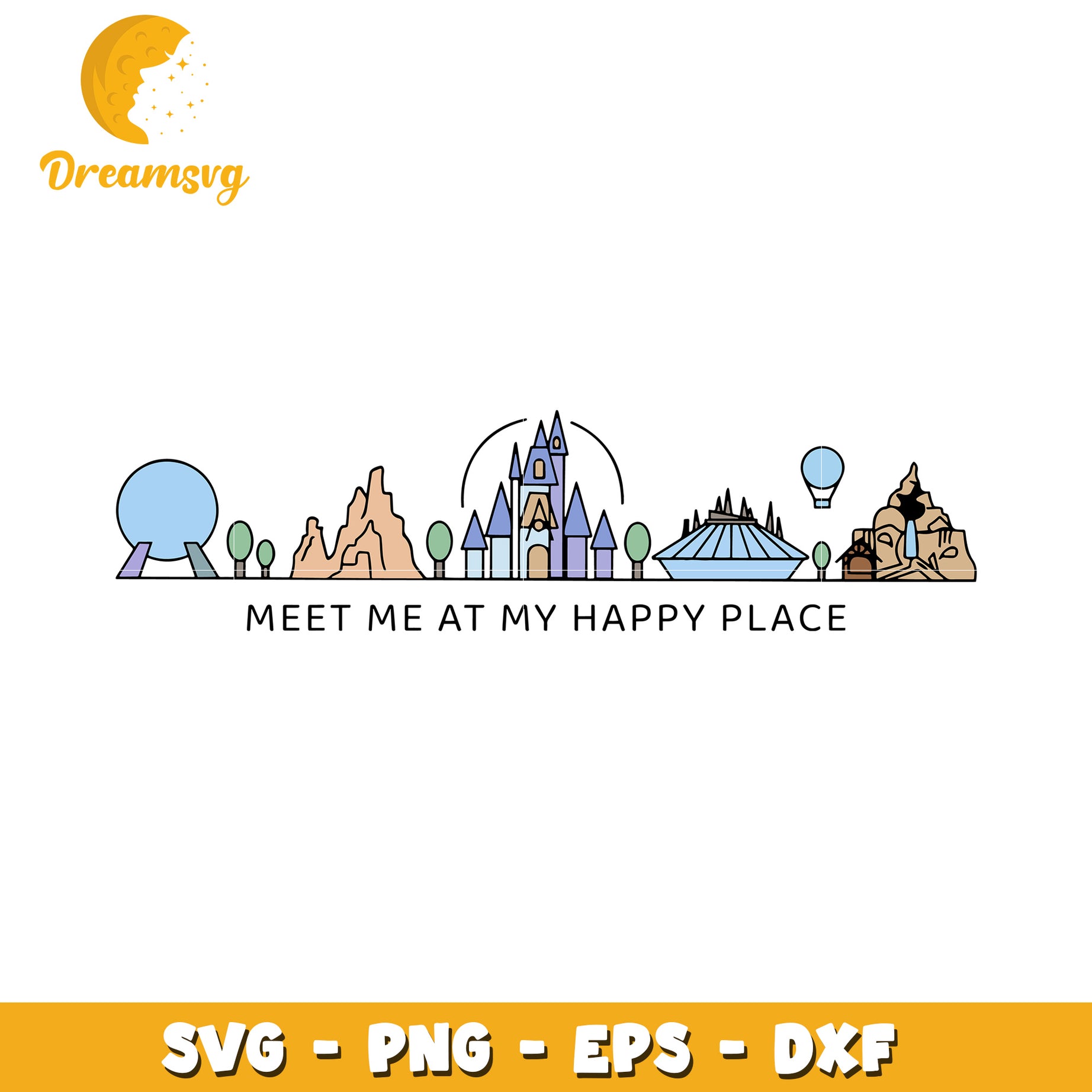 Disneyland SVG Cut File PNG EPS DXF