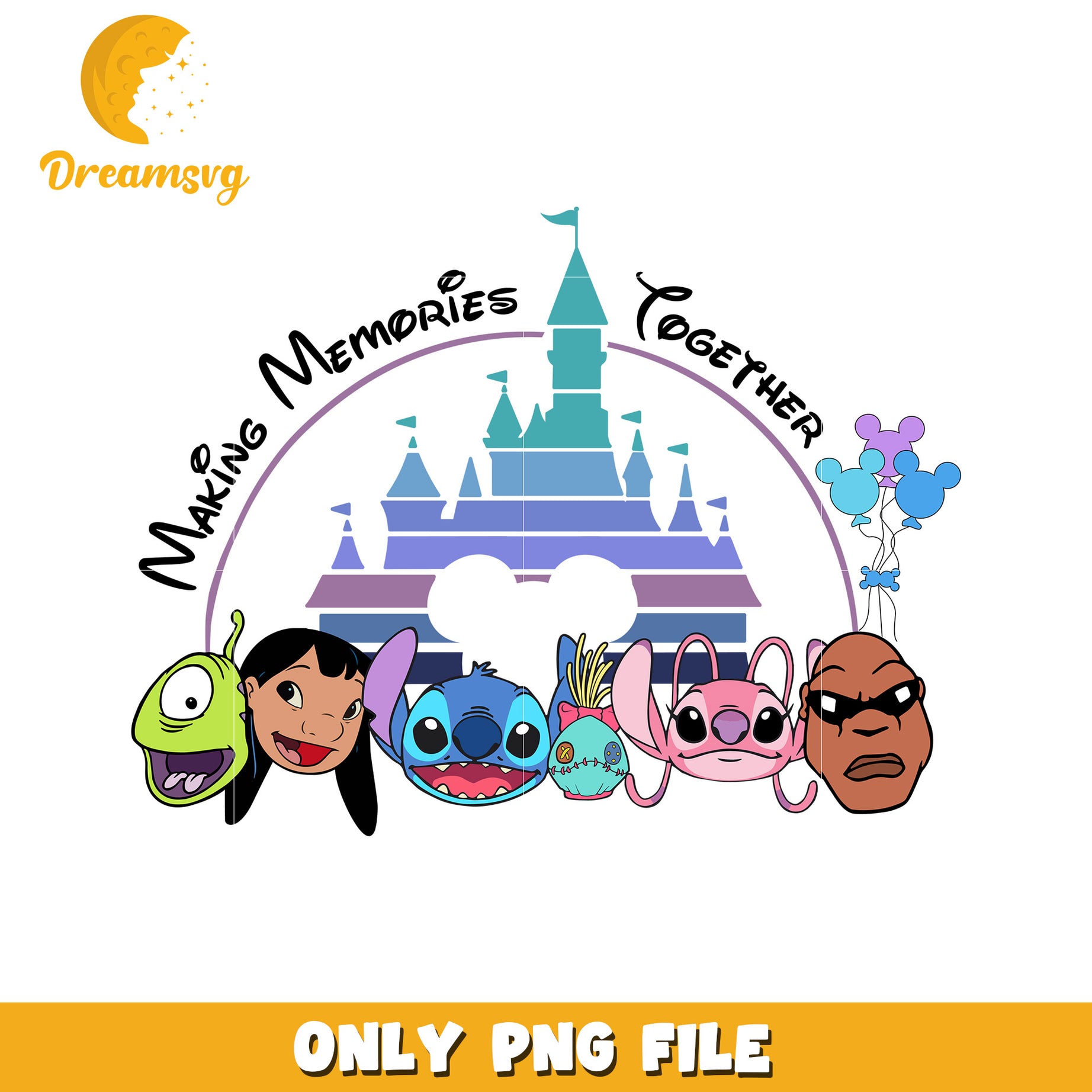Disneyland Stitch PNG, Lilo, Making Memories Together