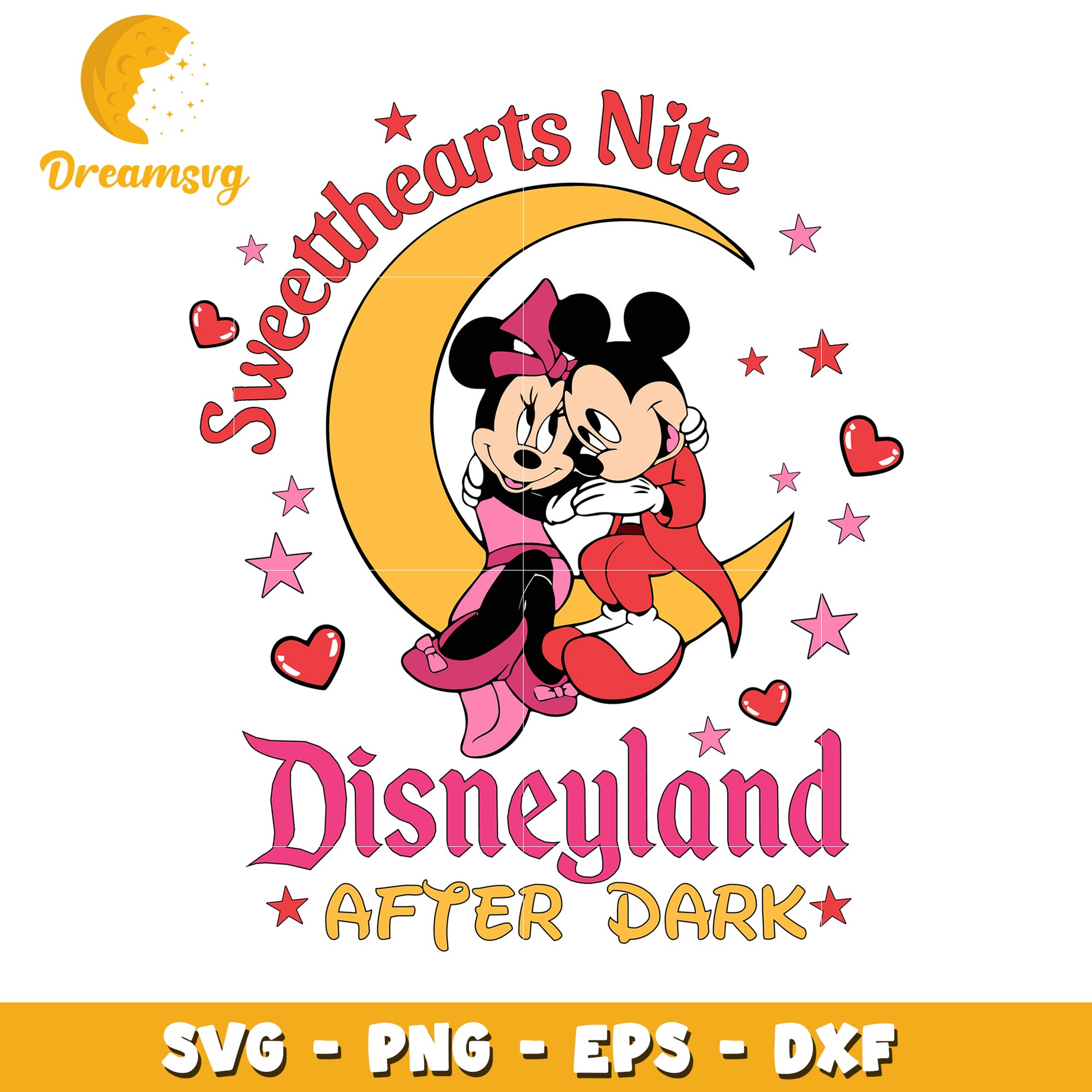 Disneyland Sweethearts Night SVG Cut File