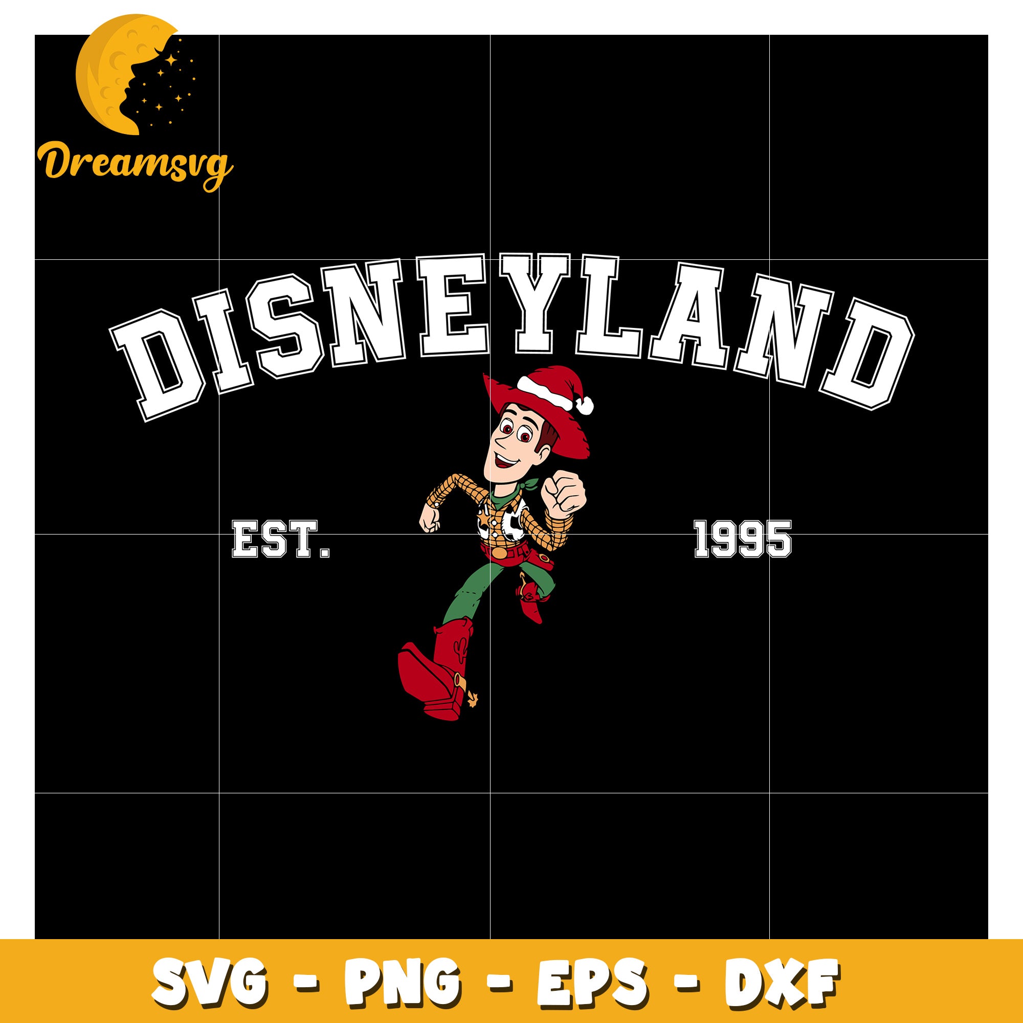 Disneyland Woody Christmas SVG PNG EPS DXF