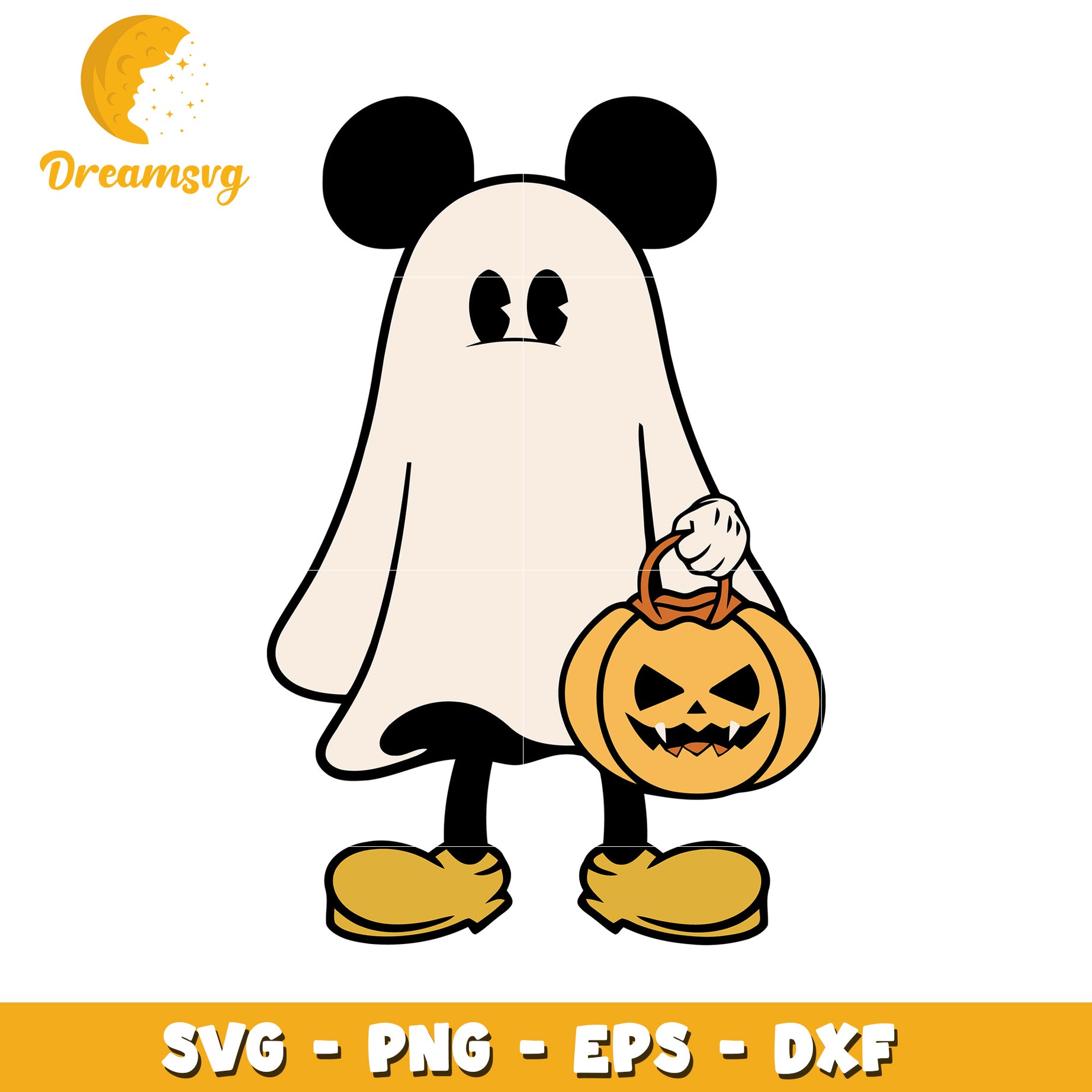 Disneyland Mickey ghost cosplay svg, Disney friends halloween vibes svg