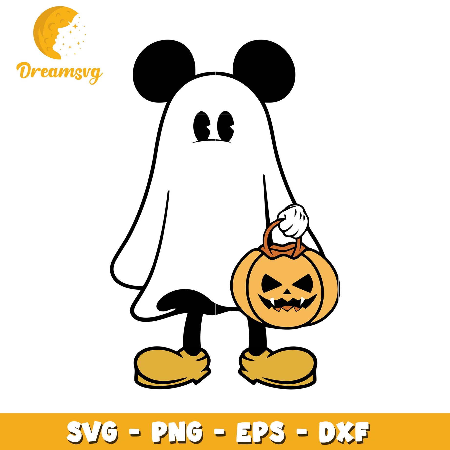 Disneyland Mickey ghost svg, Disney friends halloween vibes svg