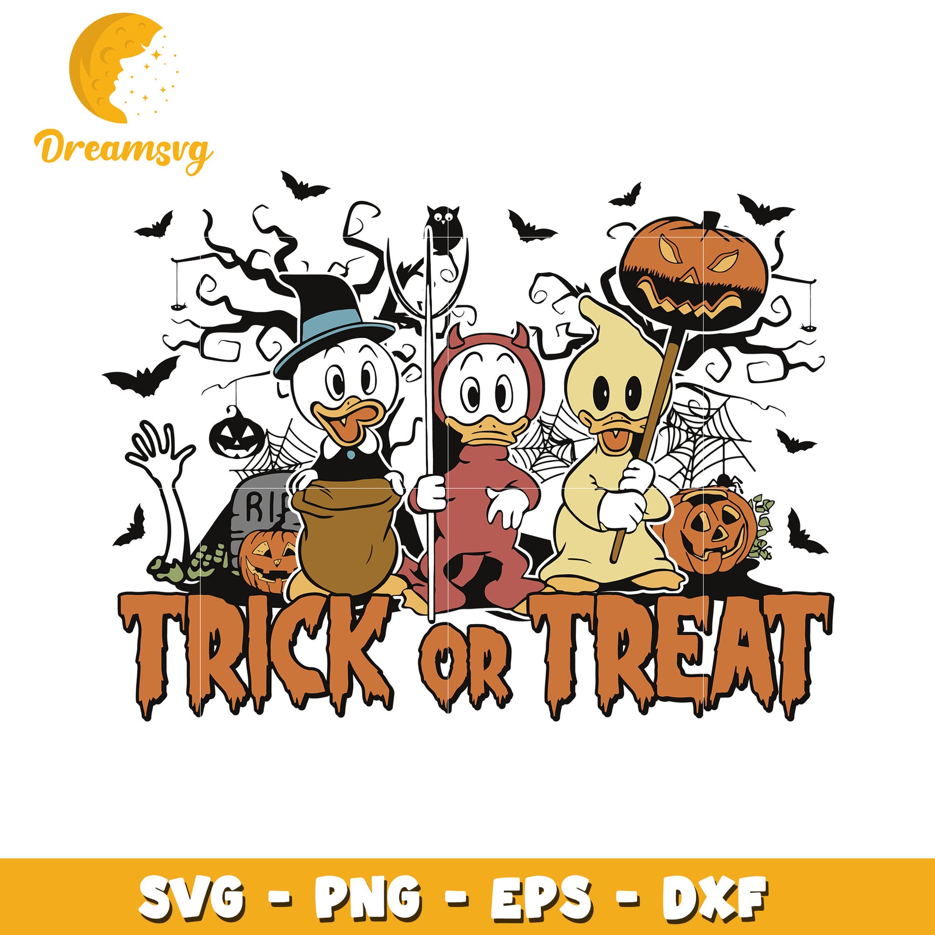 Disneyland ducks family halloween svg, Disney friends halloween vibes svg