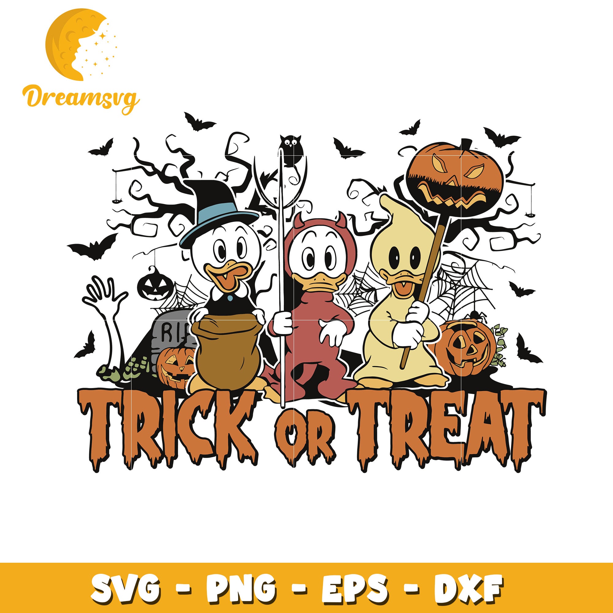 Disneyland ducks family halloween svg, Disney friends halloween vibes svg