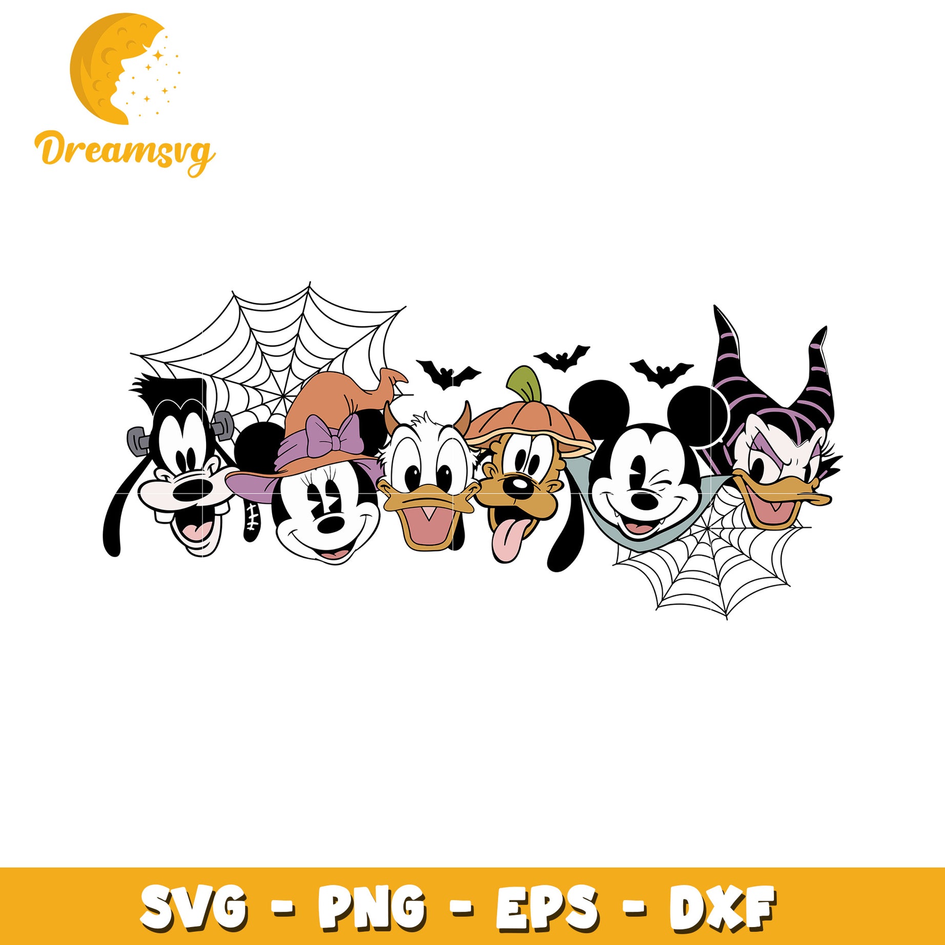 Disneyland friends halloween head svg, Disney friends halloween vibes svg