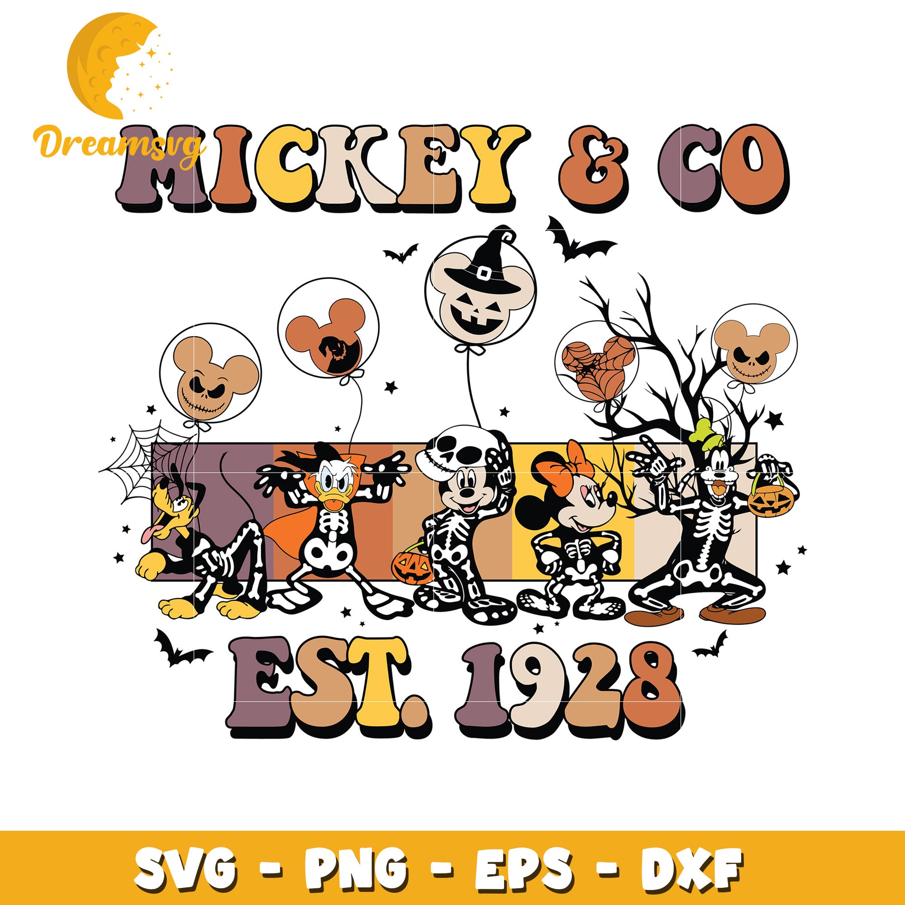 Disneyland friends halloween skeleton svg, Disney friends halloween vibes svg