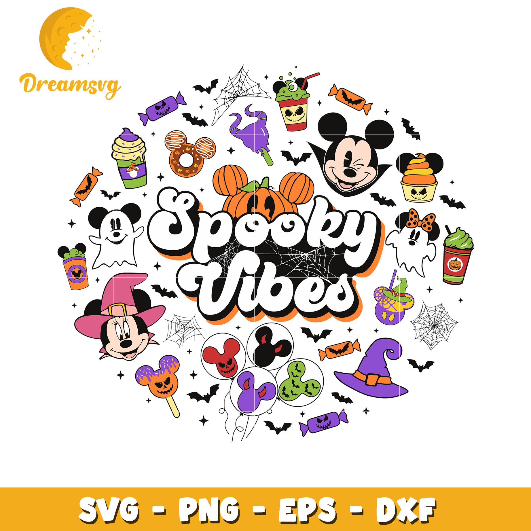Disneyland friends spooky vibes svg, Disney movies halloween svg