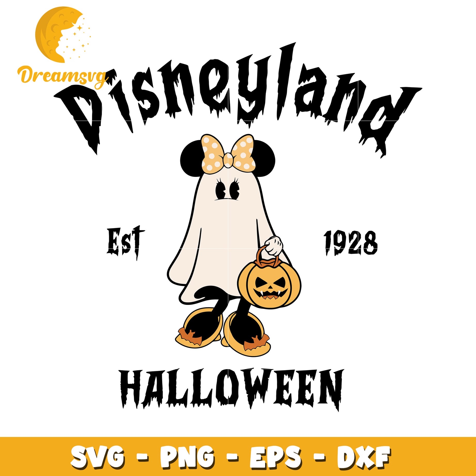 Disneyland halloween Minnie ghost svg, Disney friends halloween vibes svg