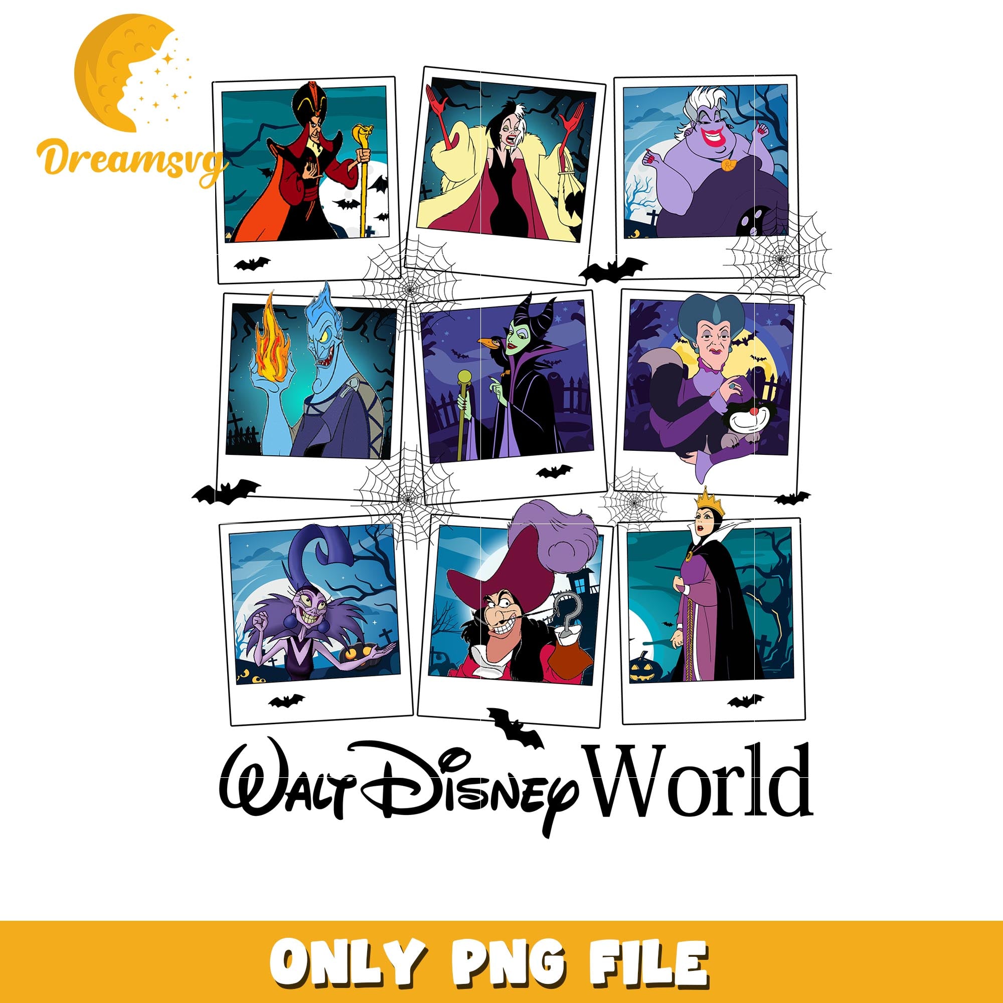Disneyland witches halloween cards, Disney villains witches png