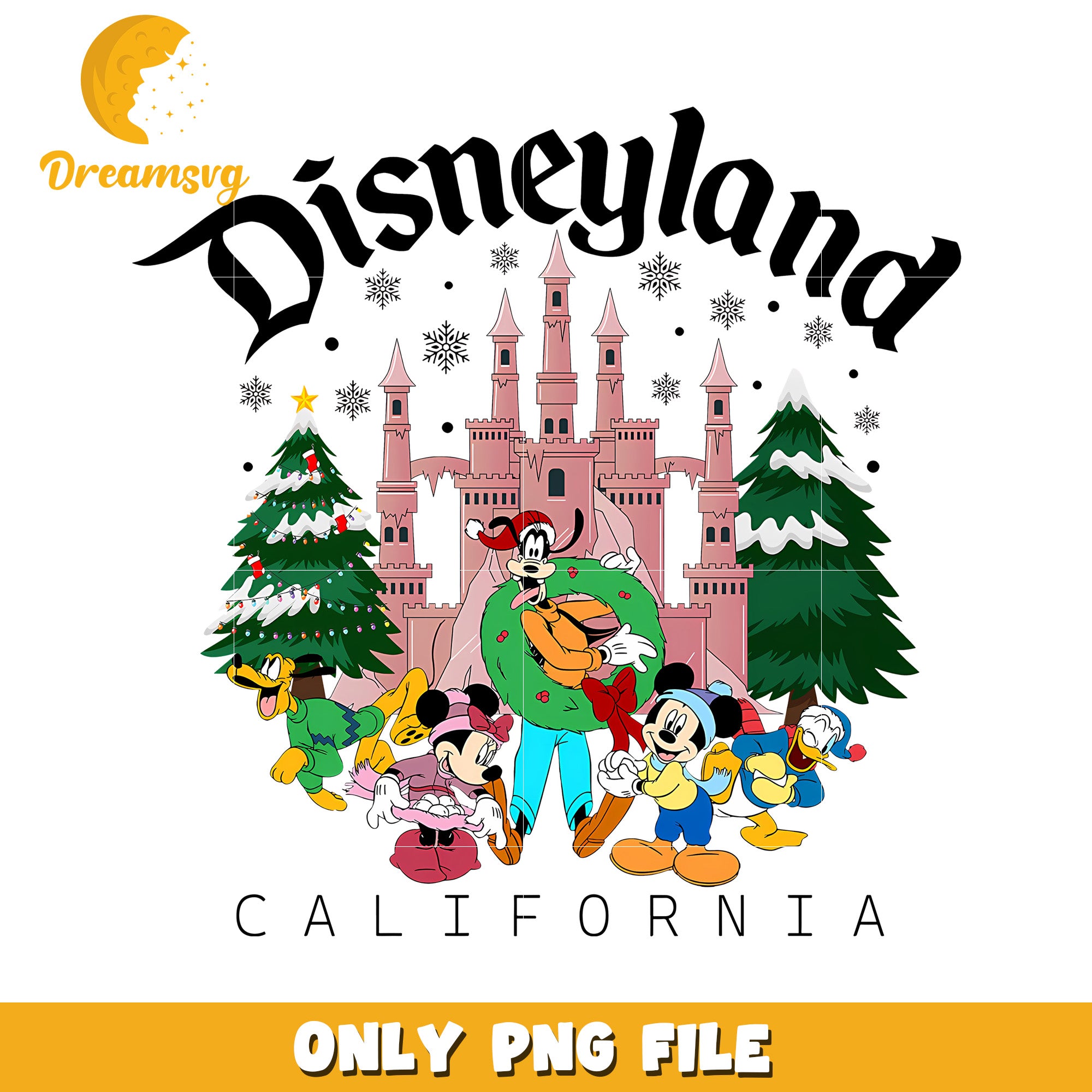 Disneyland christmas png, christmas bell png, disney world png