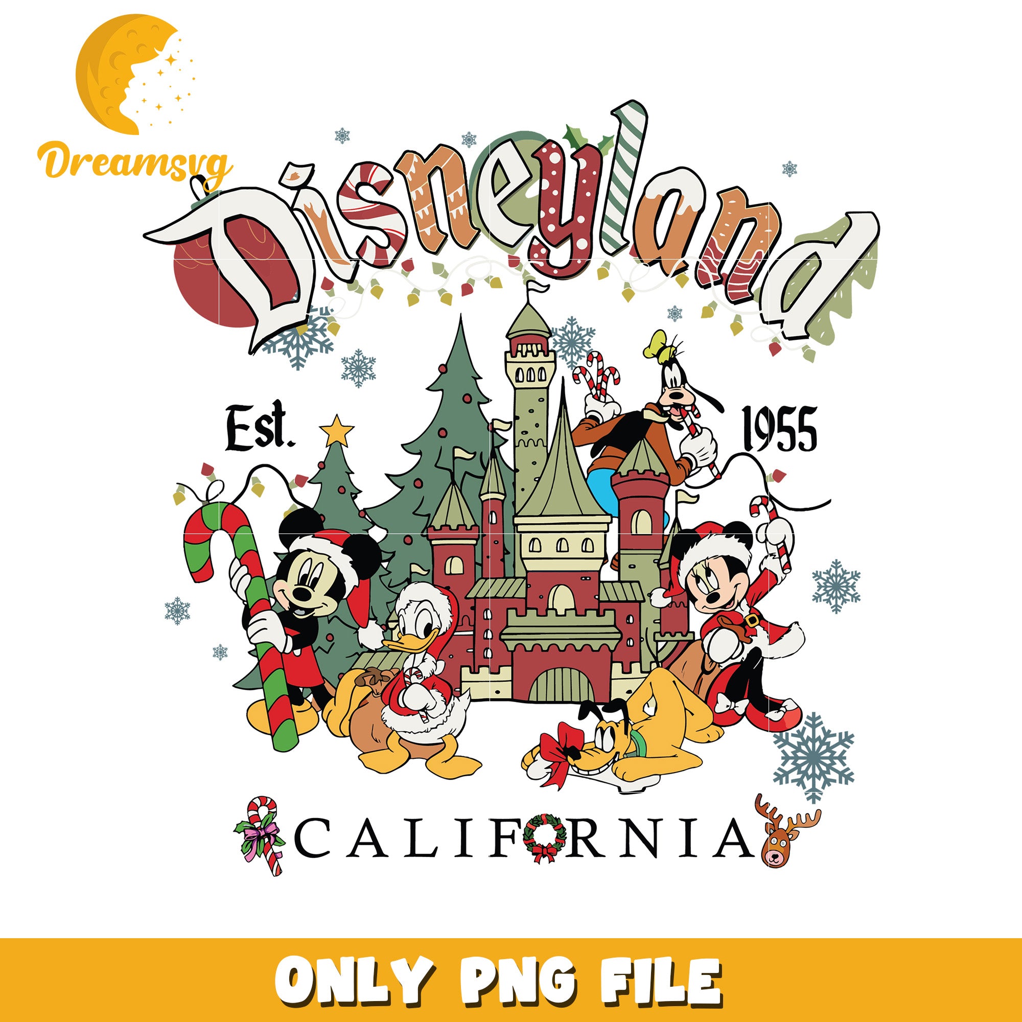 Disneyland christmas png, christmas cartoon png, christmas season png