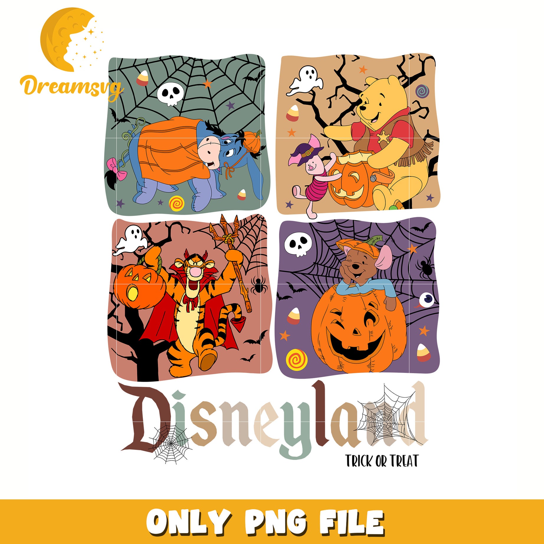 Disneyland halloween png, halloween candy png, spooky halloween png