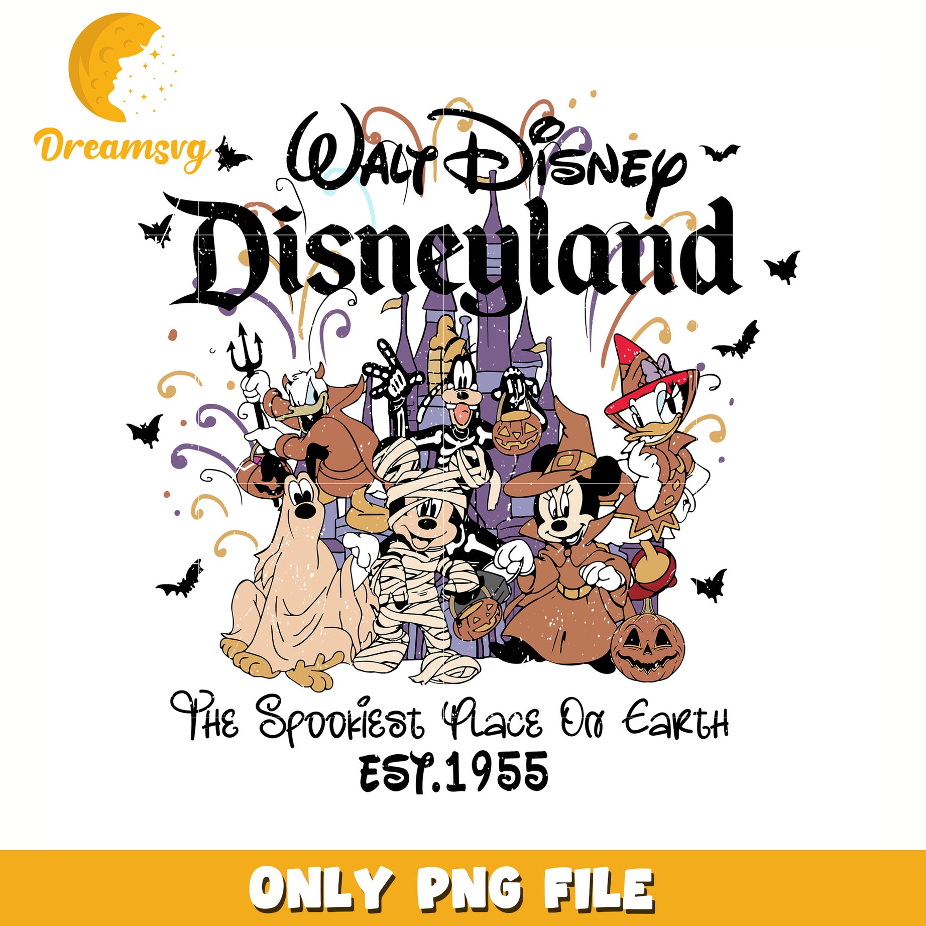 Disneyland halloween png, halloween png, trick or treat png