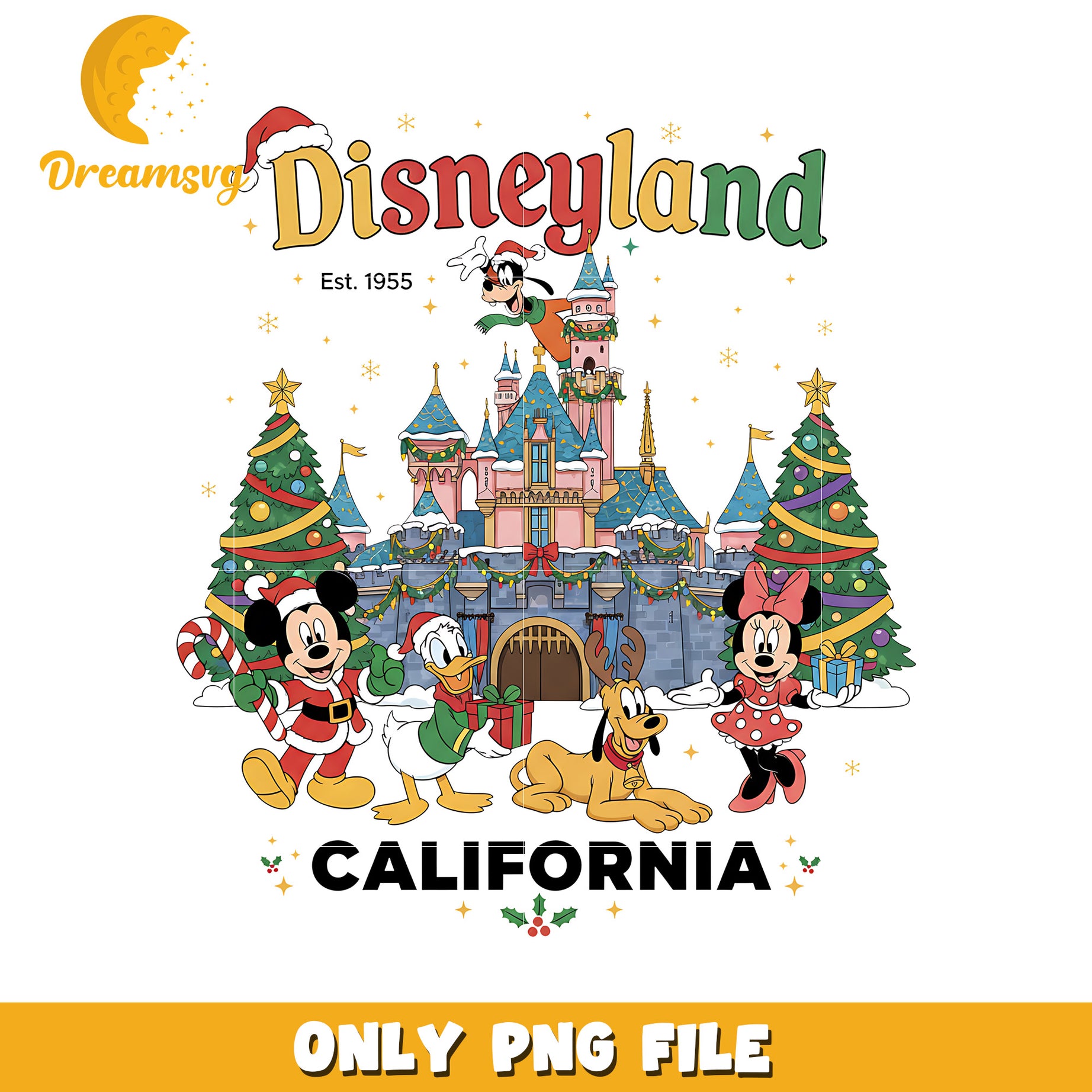 Disneyland png, christmas​​​ season png, disney png